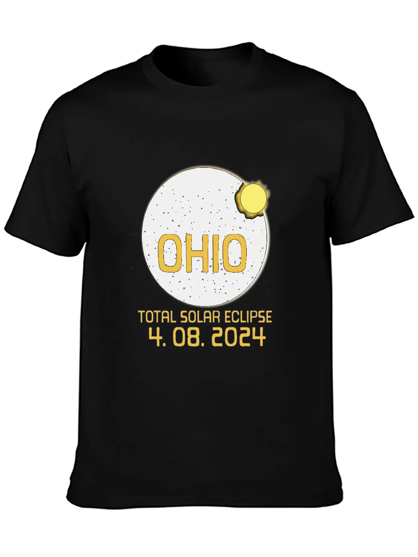 Ohio Totality Total Solar Eclipse April 8 2024 Modern Fit Casual T-Shirt – Clean And Versatile Design