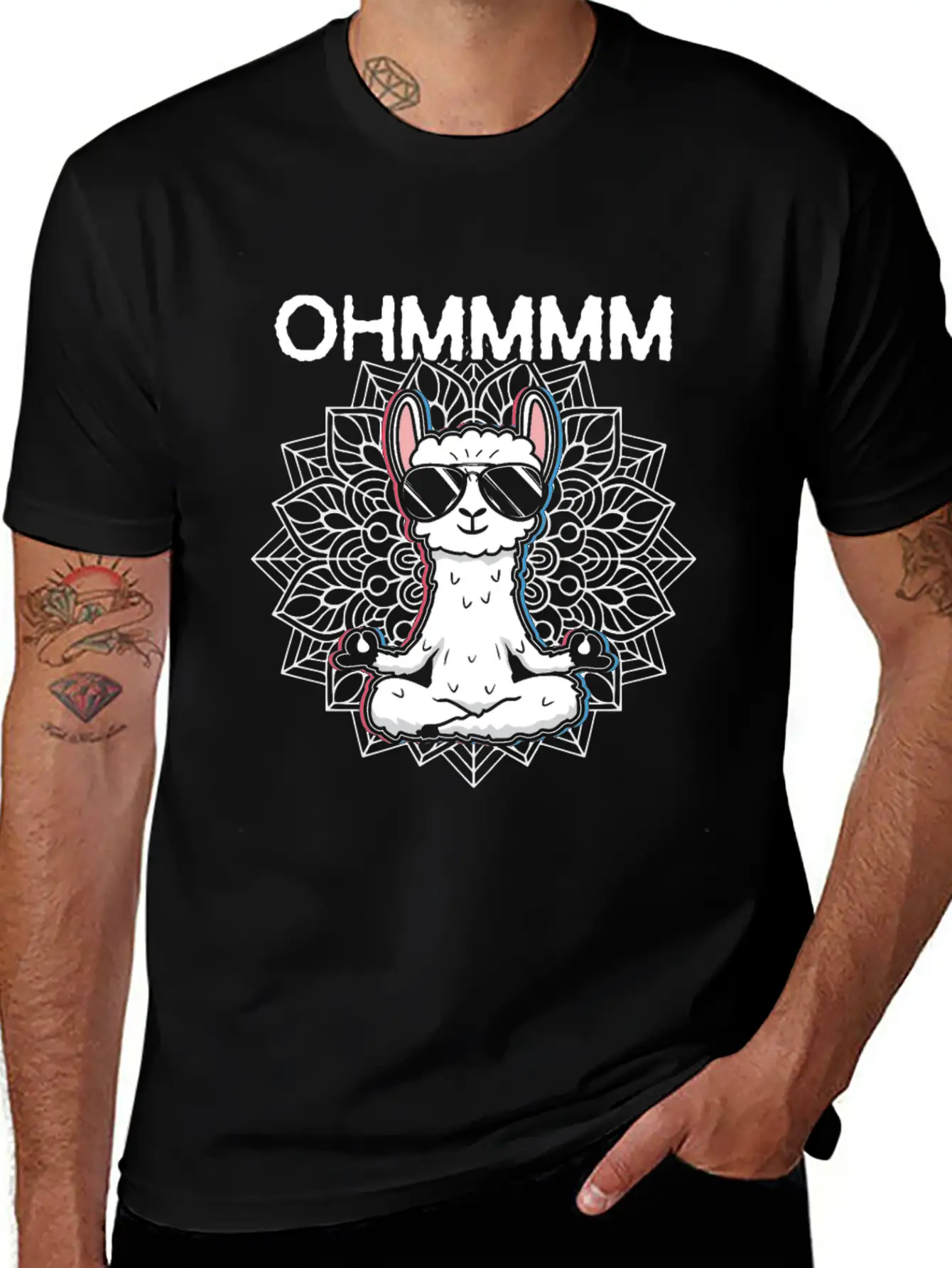 Ohmmm Meditation Lama Yoga Unisex Casual T-Shirt ��� Clean Design For Daily Comfort