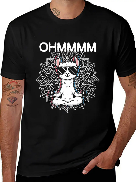 Ohmmm Meditation Lama Yoga Unisex Casual T-Shirt ��� Clean Design For Daily Comfort