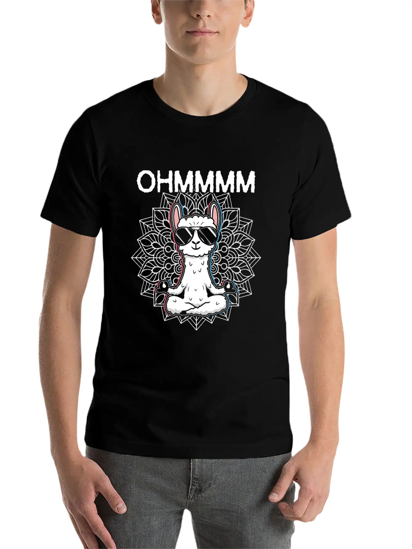 Ohmmm Meditation Lama Yoga Unisex Casual T-Shirt ��� Clean Design For Daily Comfort
