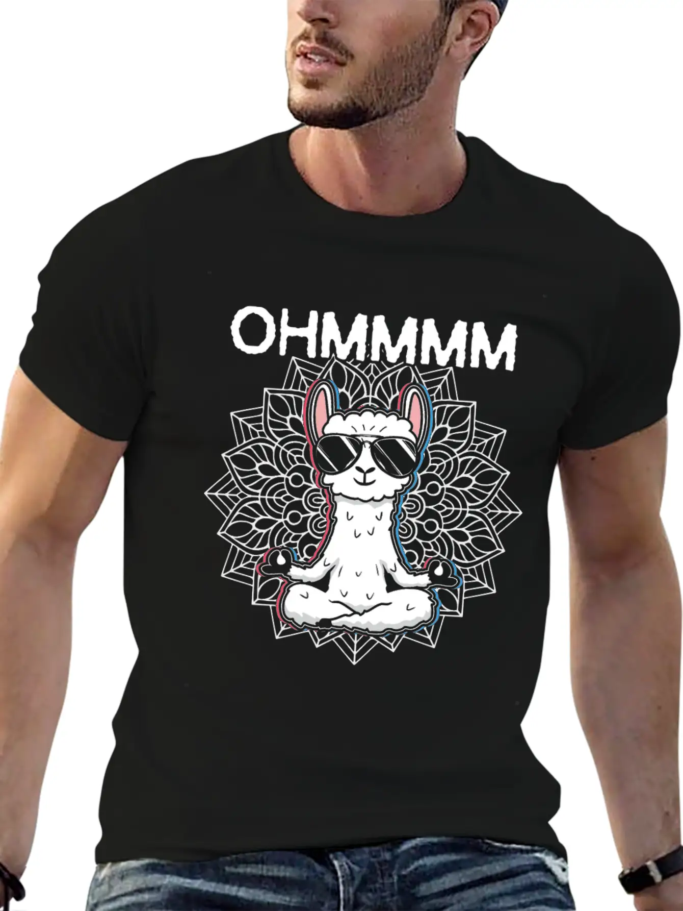 Ohmmm Meditation Lama Yoga Unisex Casual T-Shirt ��� Clean Design For Daily Comfort