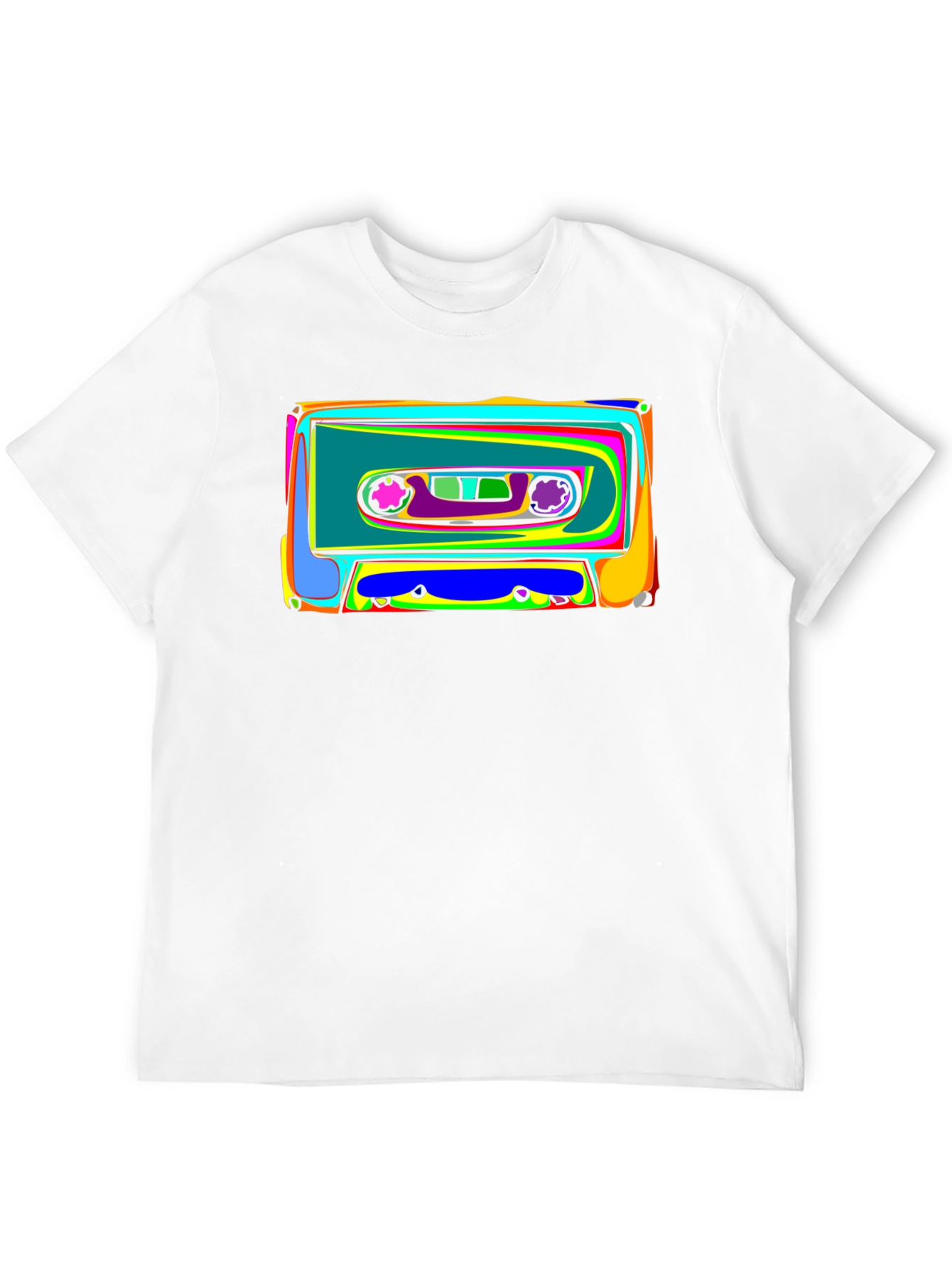 Retro Cassette Tape Graphic Tee - Black