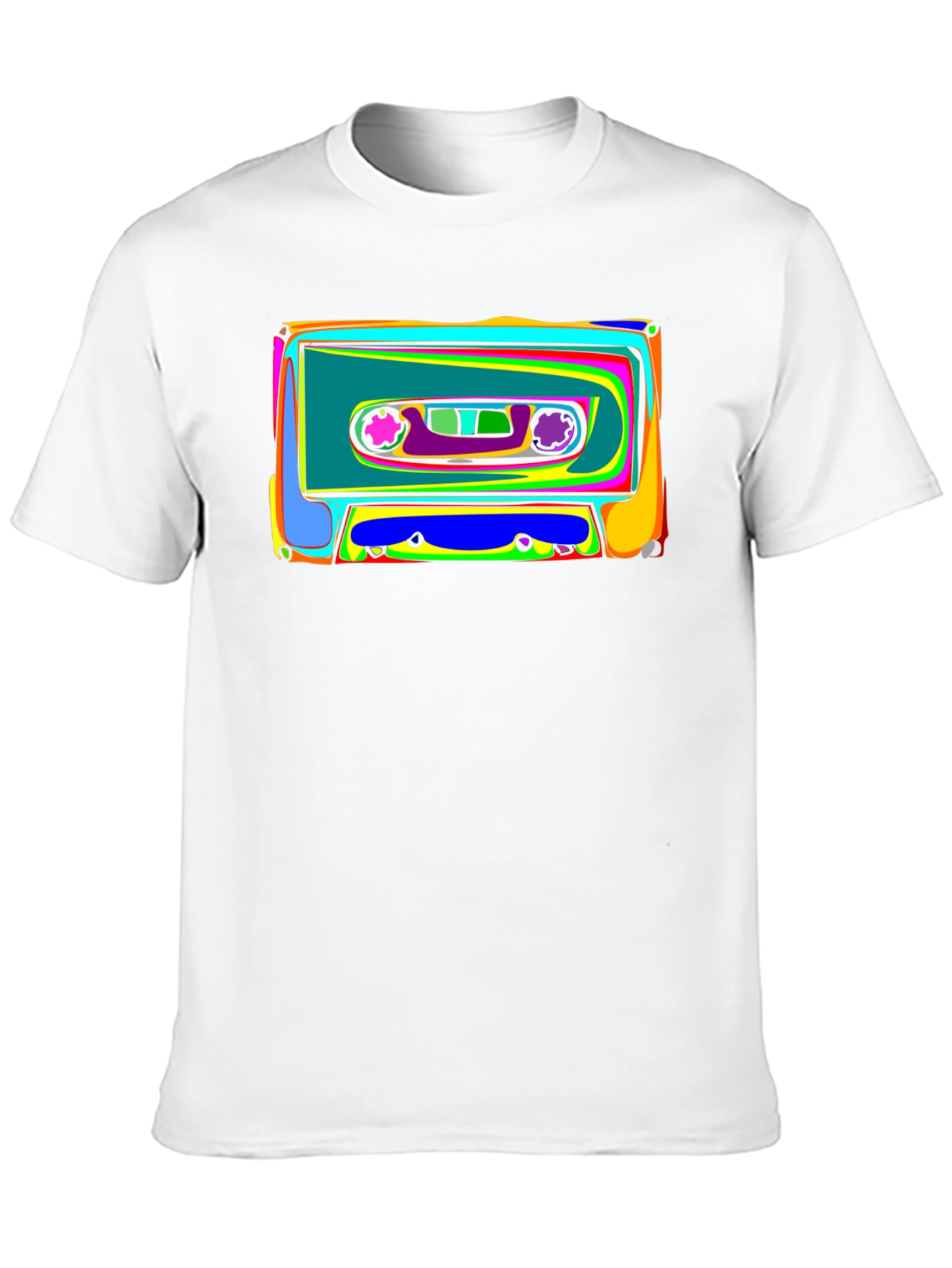 Retro Cassette Tape Graphic Tee - Black