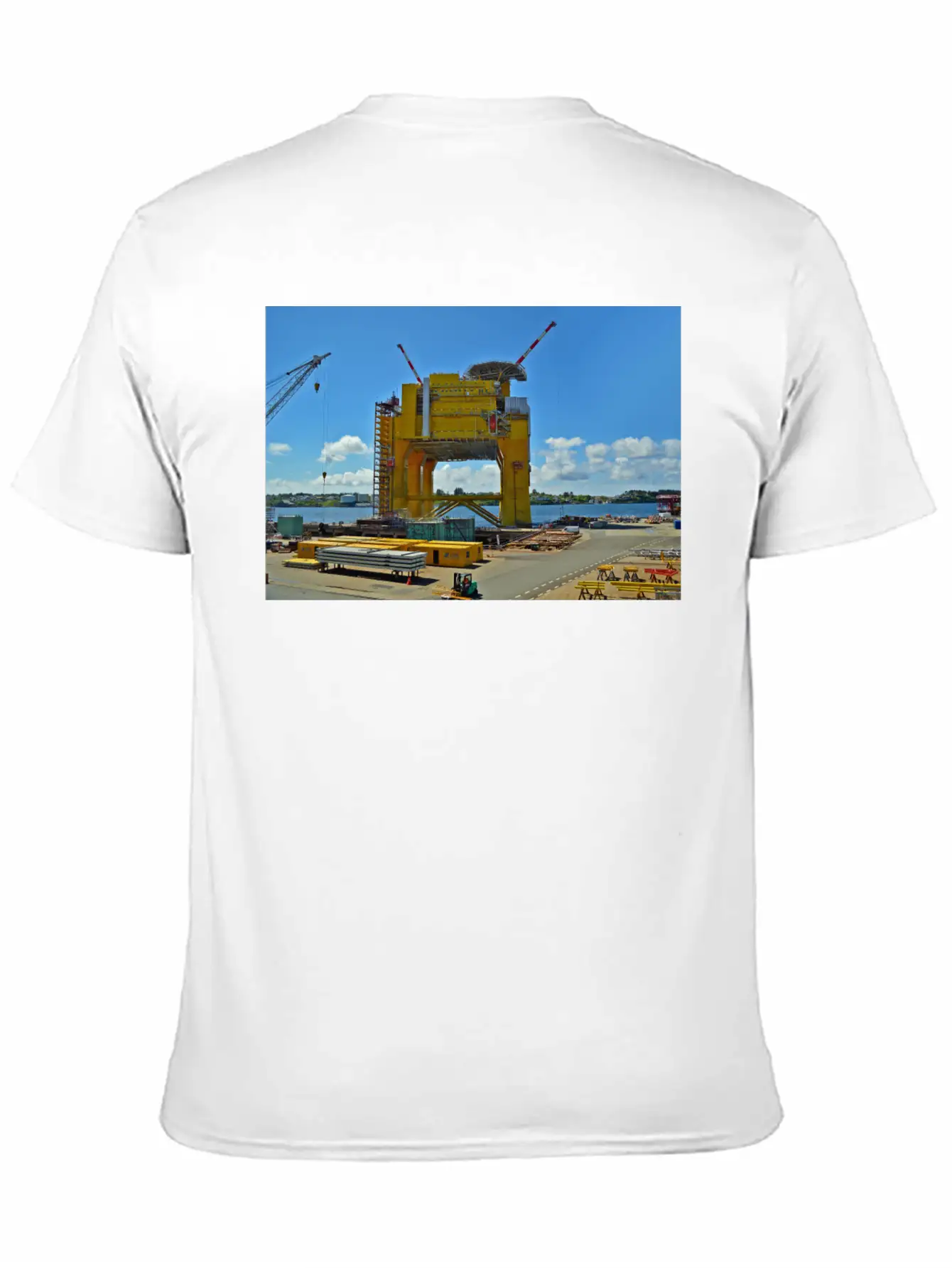 Oilrig Poster Unisex Casual T-Shirt – Clean Design For Daily Comfort