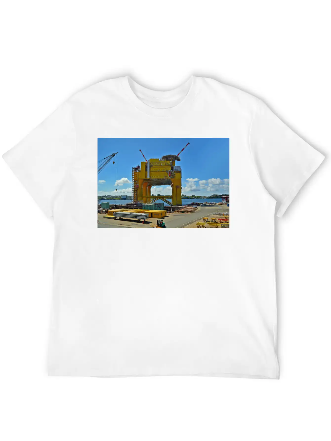 Oilrig Poster Unisex Casual T-Shirt – Clean Design For Daily Comfort