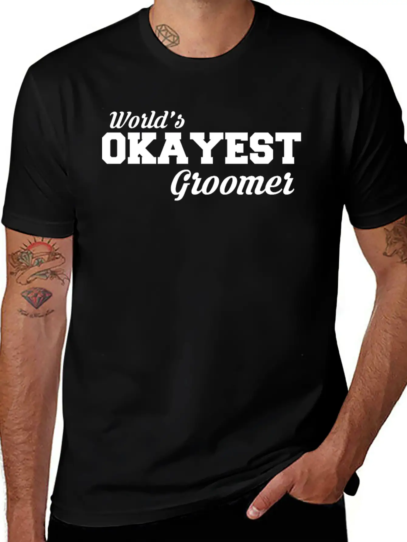 Okayest Groomer Amazing T Shirt Design Unisex Casual T-Shirt – Clean Design For Daily Comfort