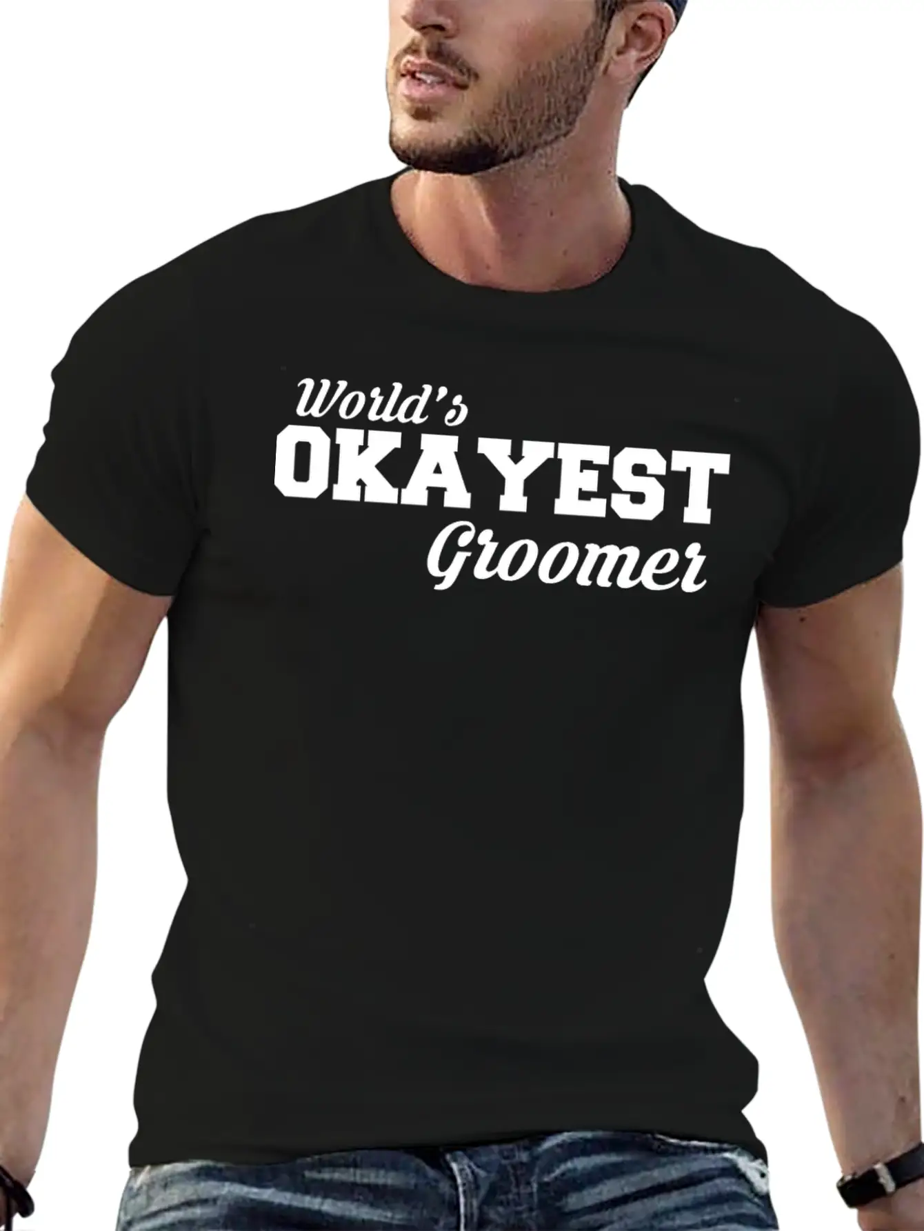 Okayest Groomer Amazing T Shirt Design Unisex Casual T-Shirt – Clean Design For Daily Comfort