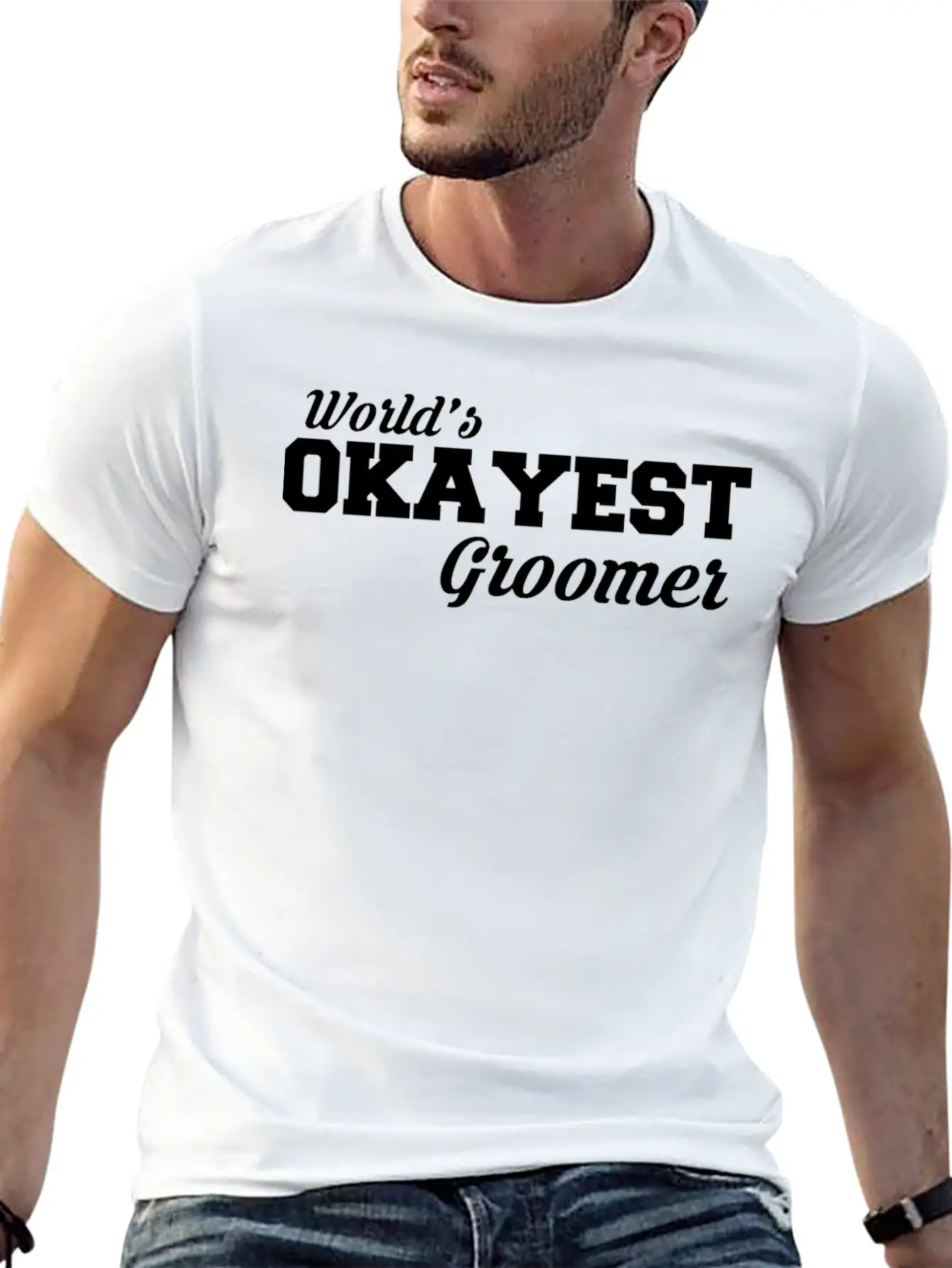 Okayest Groomer Amazing T Shirt Design Unisex Casual T-Shirt – Clean Design For Daily Comfort