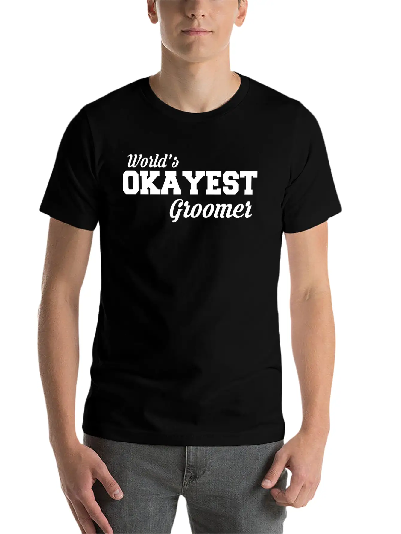 Okayest Groomer Amazing T Shirt Design Unisex Casual T-Shirt – Clean Design For Daily Comfort