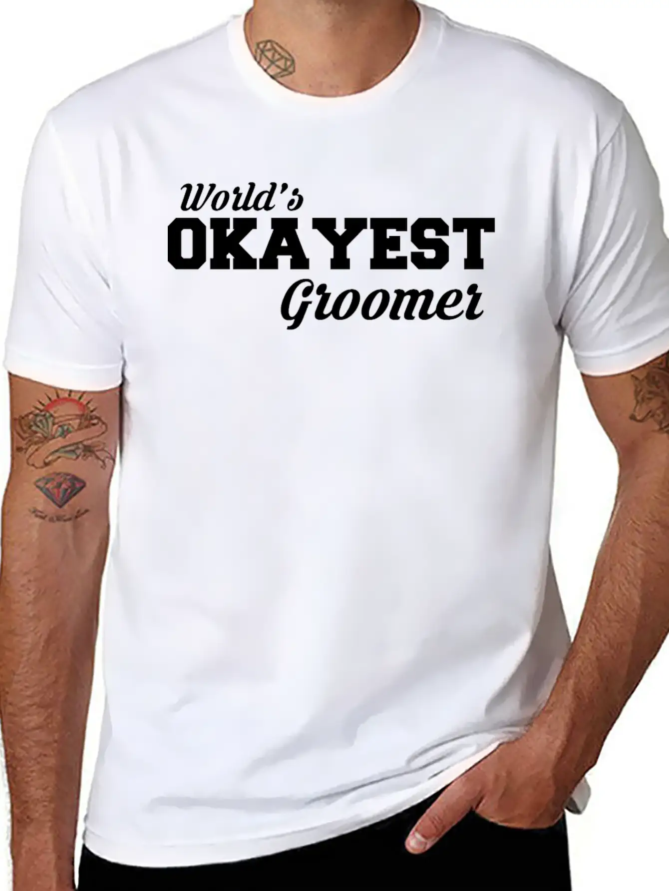 Okayest Groomer Amazing T Shirt Design Unisex Casual T-Shirt – Clean Design For Daily Comfort