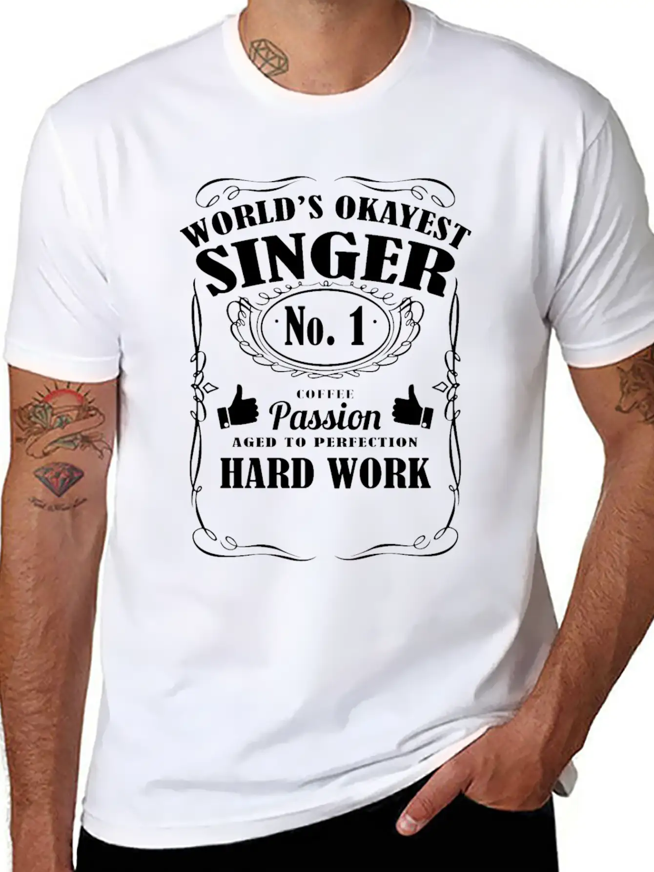 Okayest Singer In The World - Tee Shirts Lightweight Cotton T-Shirt – Daily Comfort Graphic Shirt