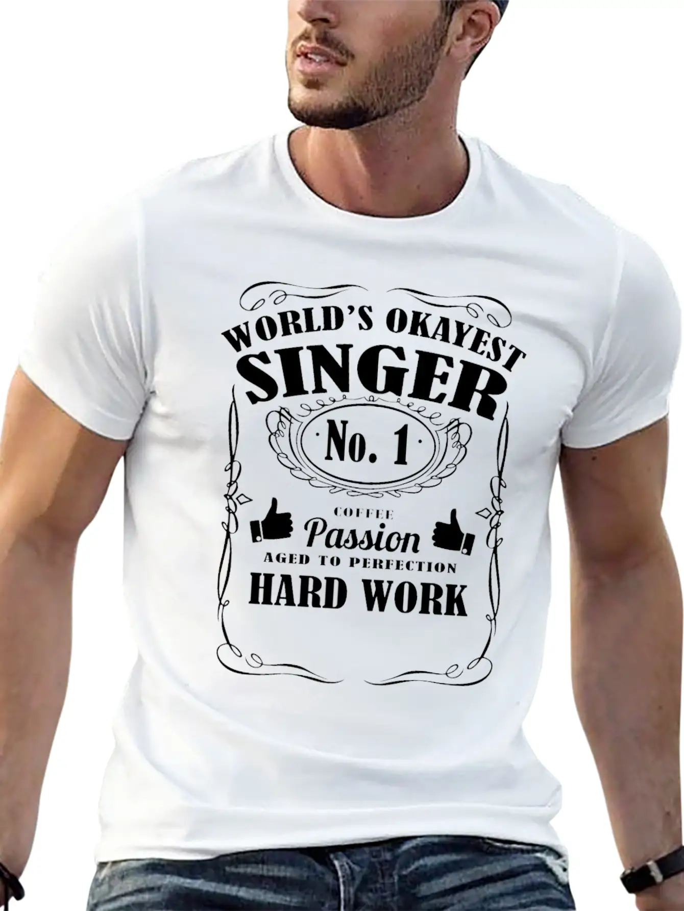 Okayest Singer In The World - Tee Shirts Lightweight Cotton T-Shirt – Daily Comfort Graphic Shirt
