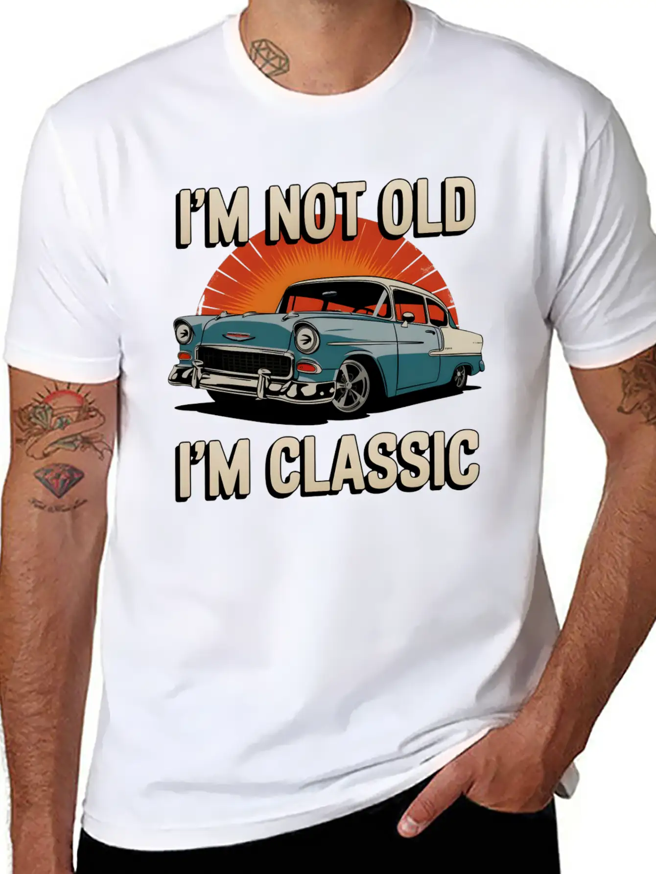 Old Car Classic Vintage Soft Cotton Short Sleeve Tee – Unisex Wardrobe Staple