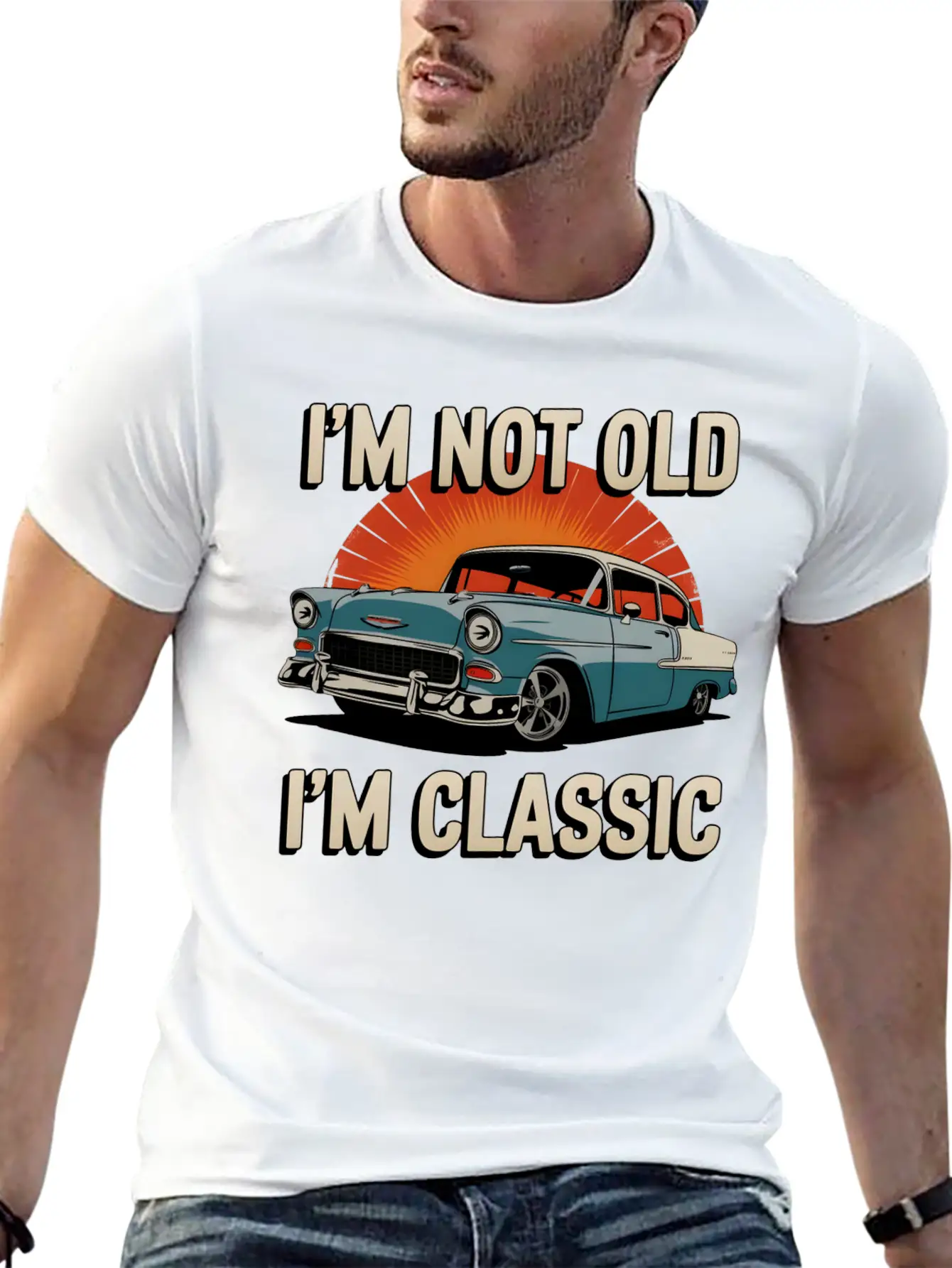 Old Car Classic Vintage Soft Cotton Short Sleeve Tee – Unisex Wardrobe Staple