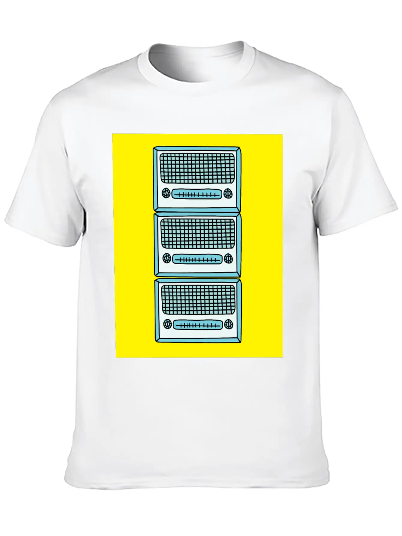 Old Colorful Stylish Retro Music Radios Unisex Casual T-Shirt – Clean Design For Daily Comfort