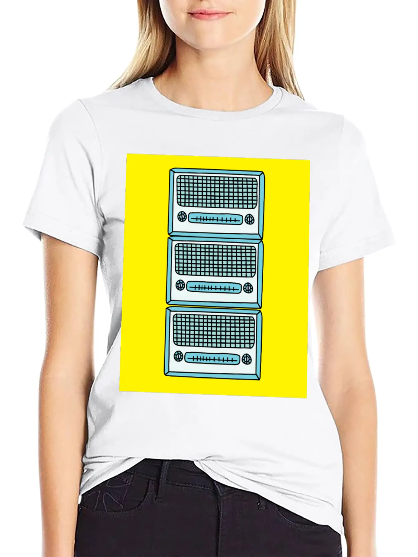 Old Colorful Stylish Retro Music Radios Unisex Casual T-Shirt – Clean Design For Daily Comfort