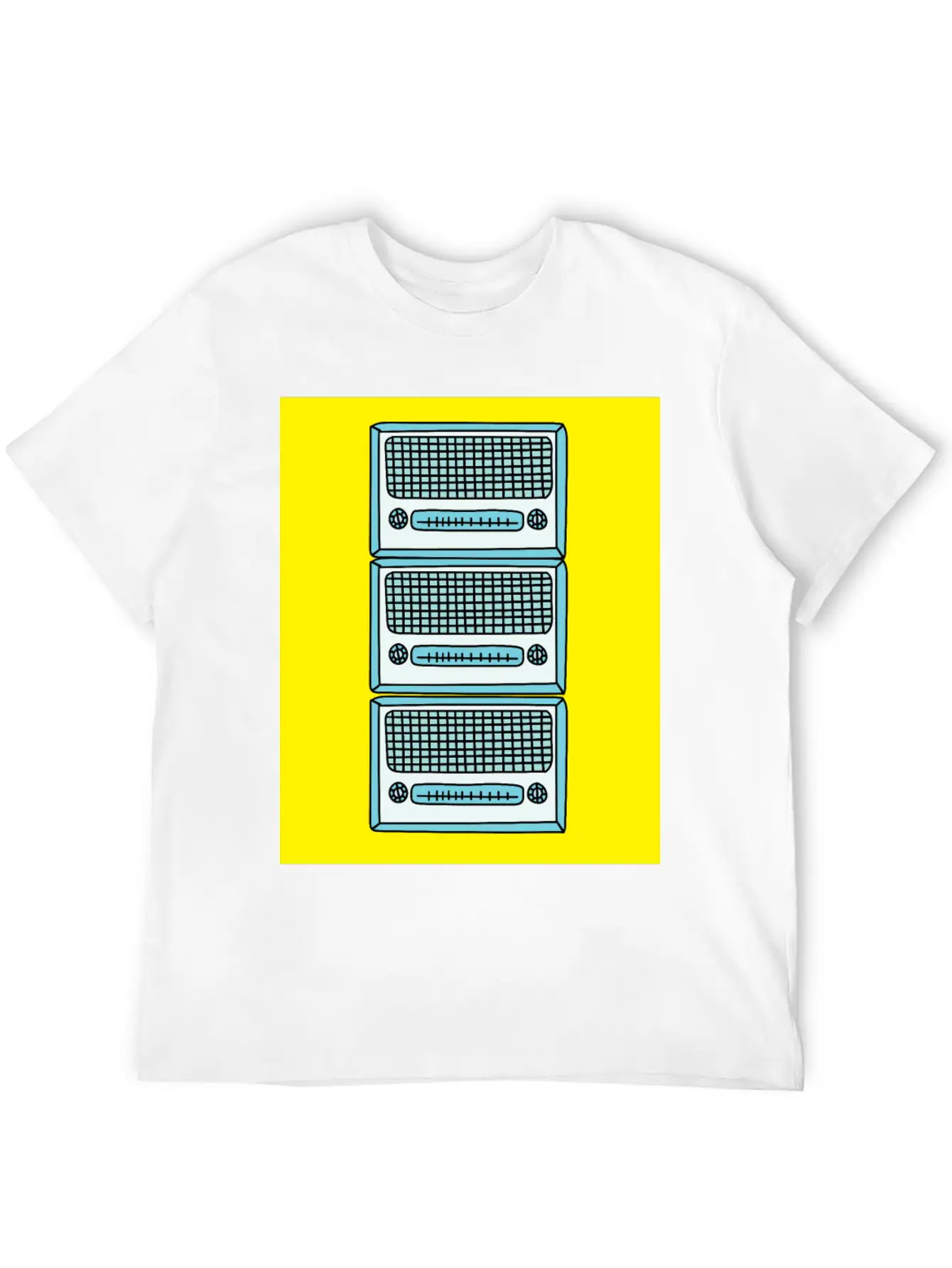 Old Colorful Stylish Retro Music Radios Unisex Casual T-Shirt – Clean Design For Daily Comfort