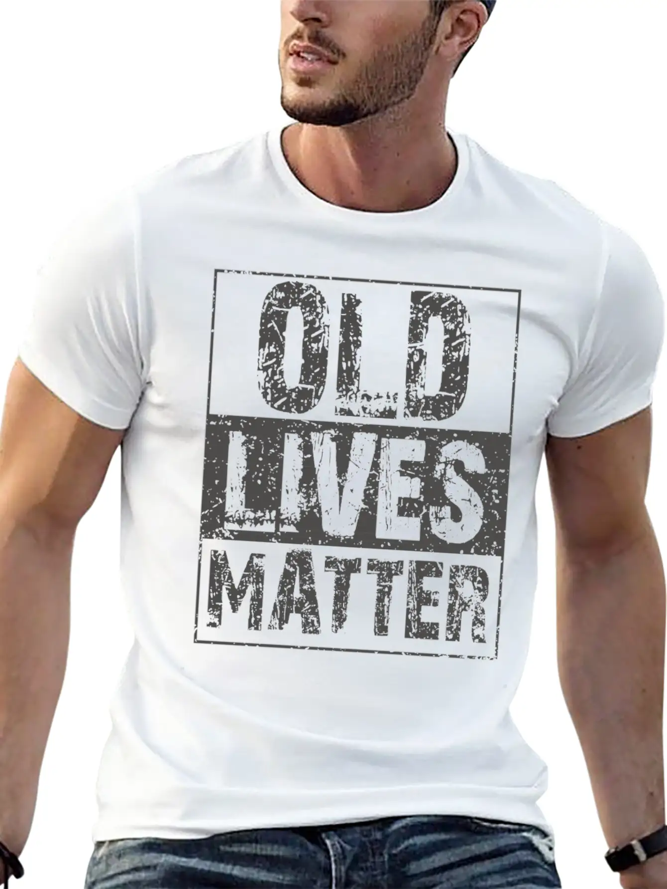 Old Lives Matter - Birthday Saying 40th 50th 60th Basic Graphic T-Shirt – Daily Comfort In Soft Cotton