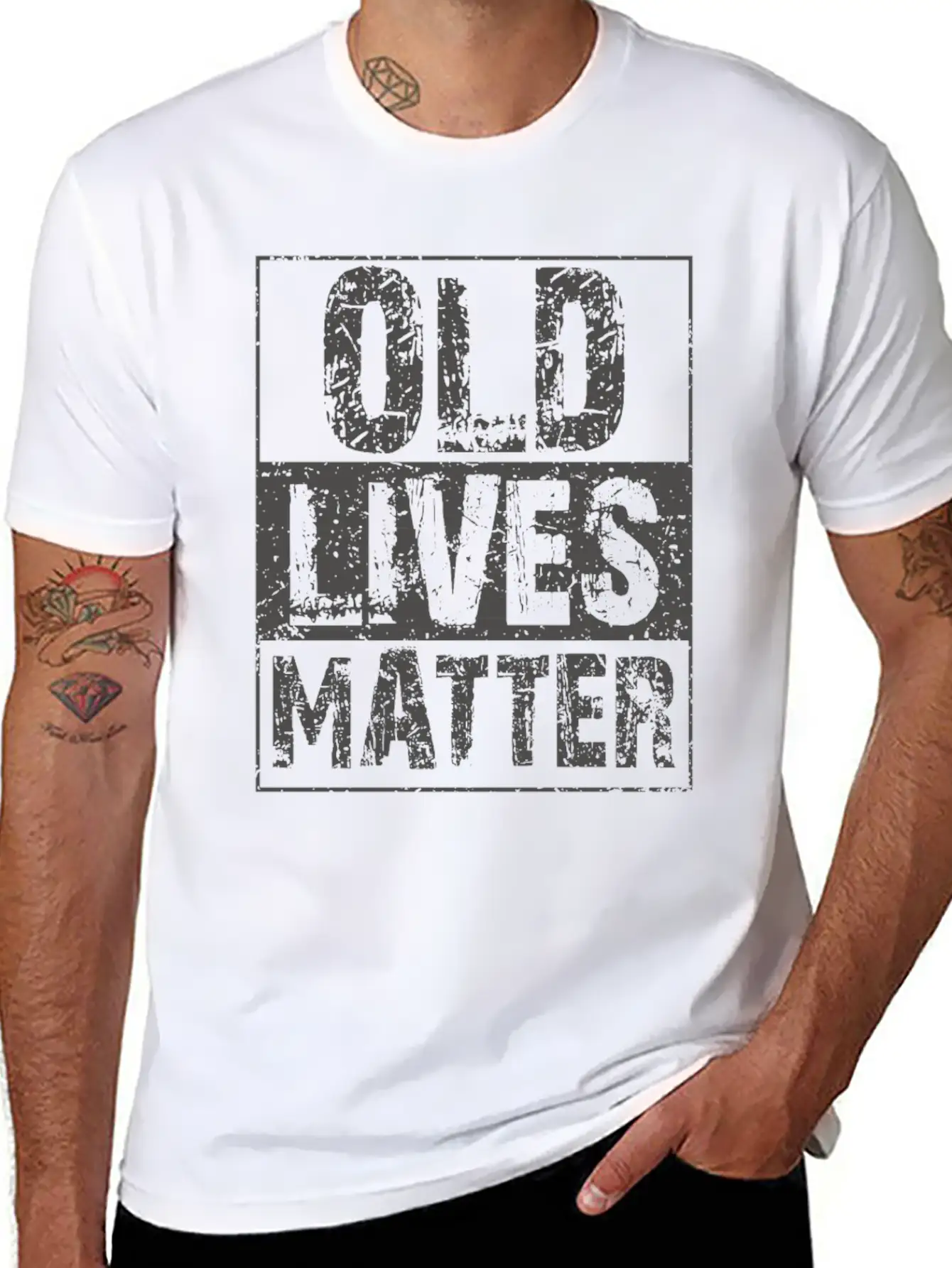 Old Lives Matter - Birthday Saying 40th 50th 60th Basic Graphic T-Shirt – Daily Comfort In Soft Cotton