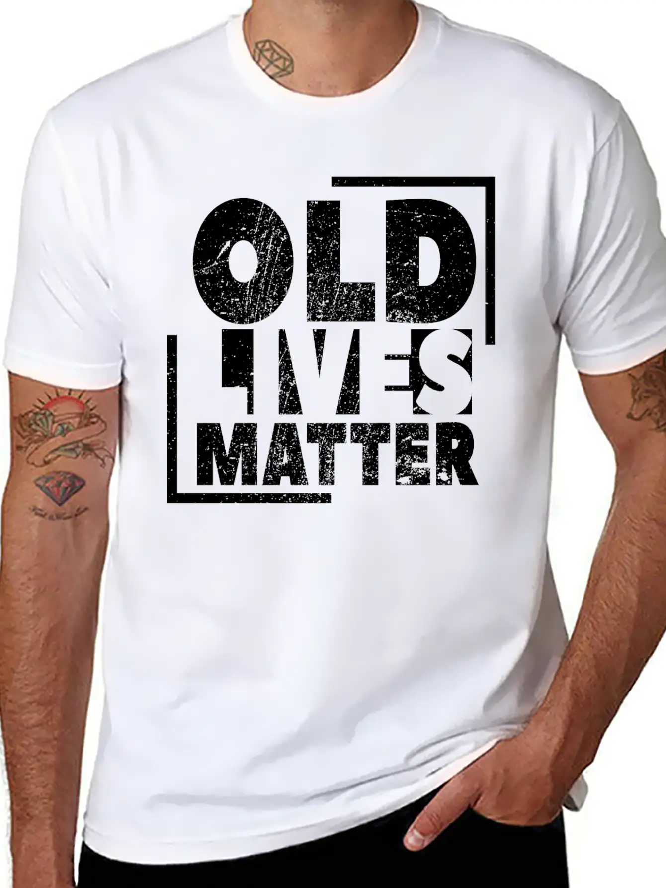 Old Lives Matter - Grandpa Grandma Old Pension Lightweight Cotton T-Shirt – Daily Comfort Graphic Shirt