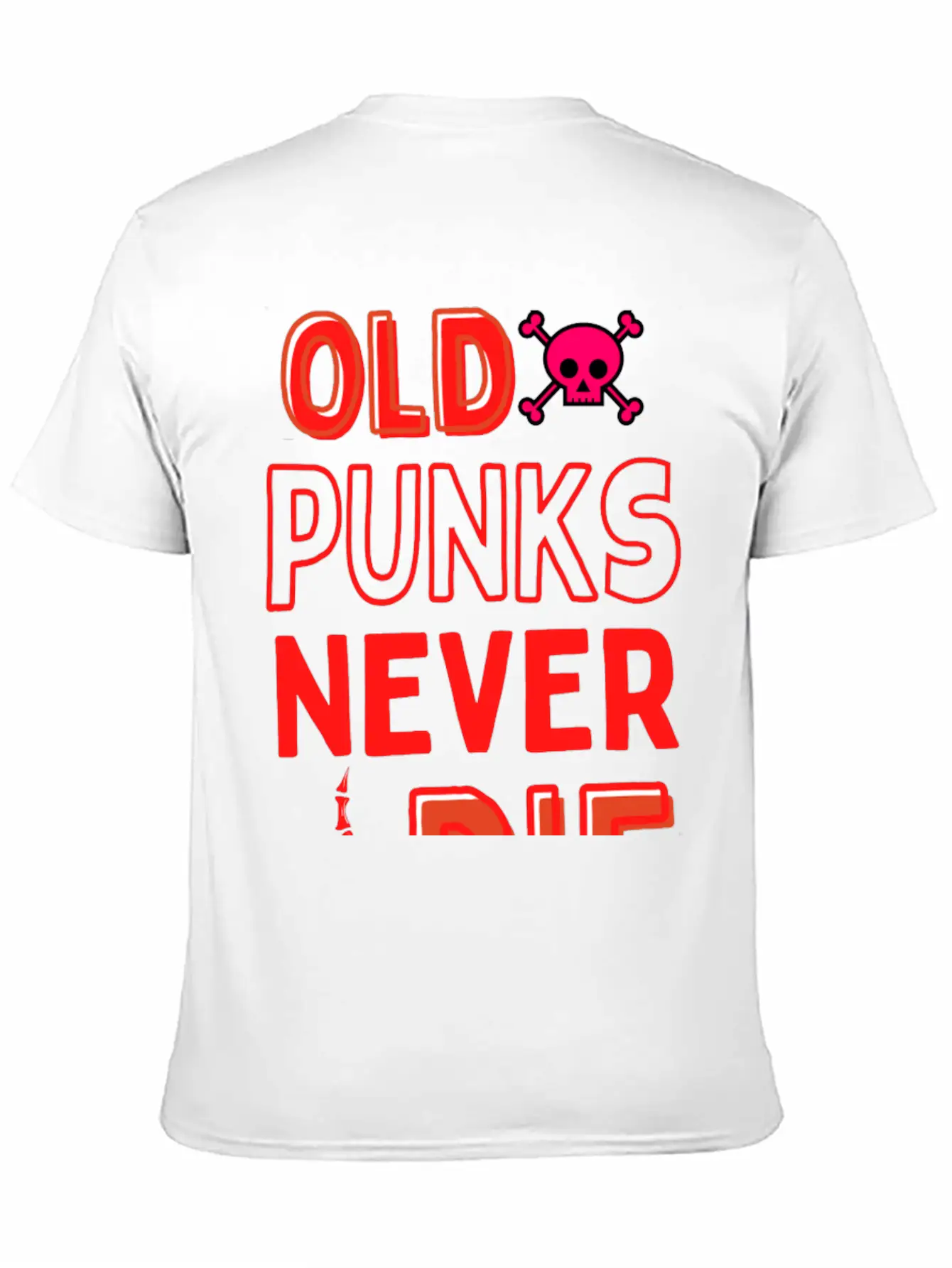 Old Punk Never Die Lightweight Cotton T-Shirt – Daily Comfort Graphic Shirt