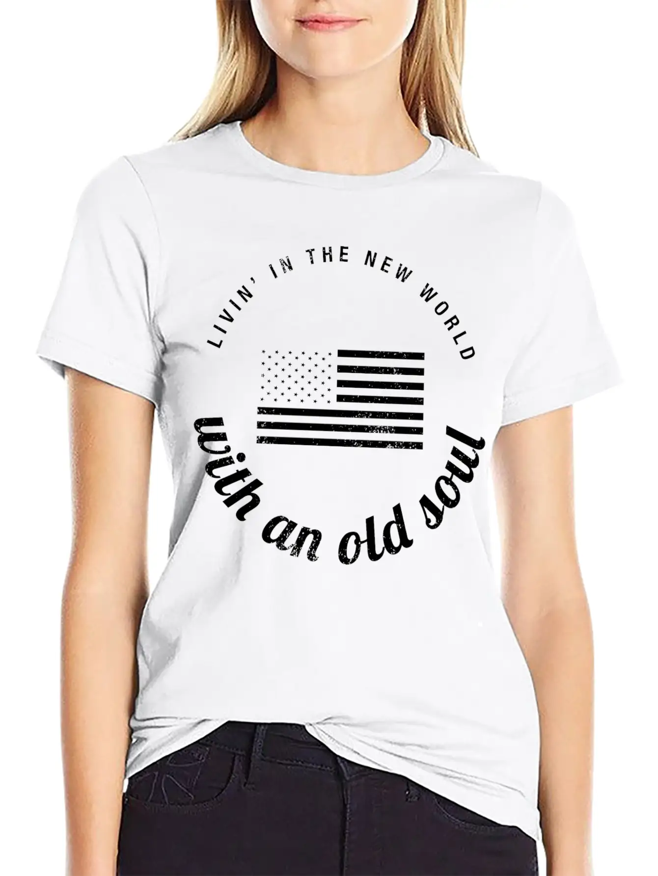 Old Soul New World Circle 2 Modern Fit Casual T-Shirt – Clean And Versatile Design