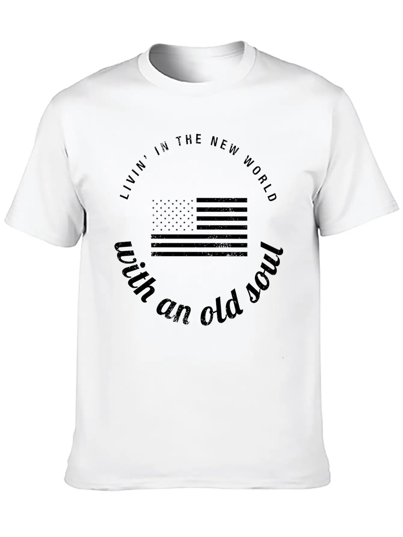 Old Soul New World Circle 2 Modern Fit Casual T-Shirt – Clean And Versatile Design