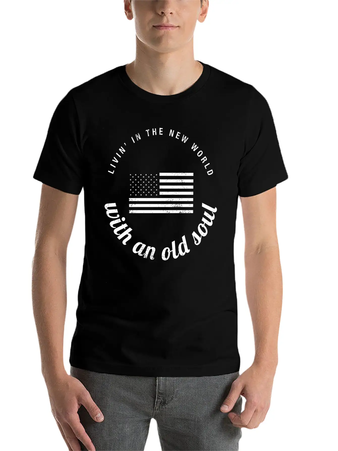 Old Soul New World Circle 2 Modern Fit Casual T-Shirt – Clean And Versatile Design