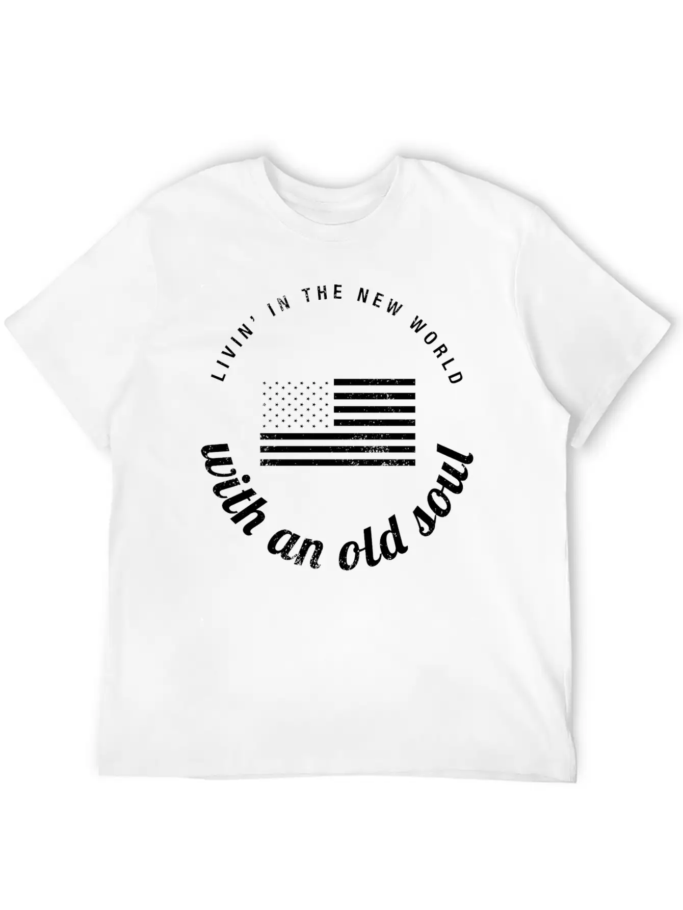 Old Soul New World Circle 2 Modern Fit Casual T-Shirt – Clean And Versatile Design