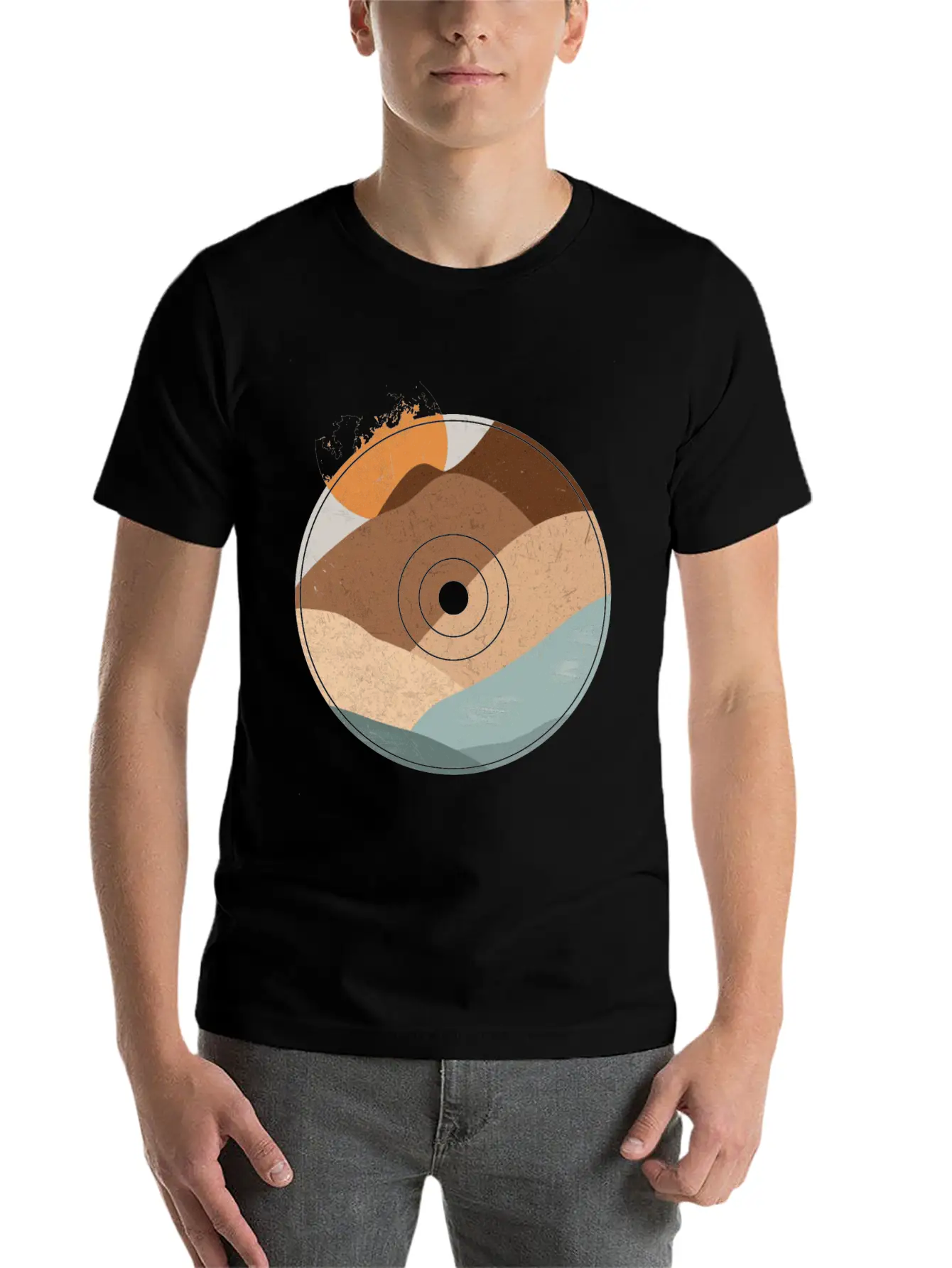 Old Sound Recordings Or Old Vinyl Records Lightweight Cotton T-Shirt – Daily Comfort Graphic Shirt