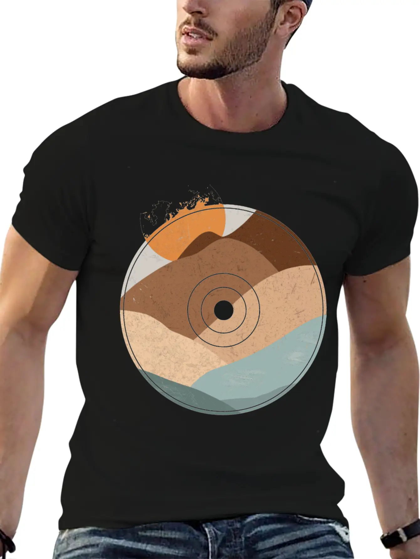 Old Sound Recordings Or Old Vinyl Records Lightweight Cotton T-Shirt – Daily Comfort Graphic Shirt