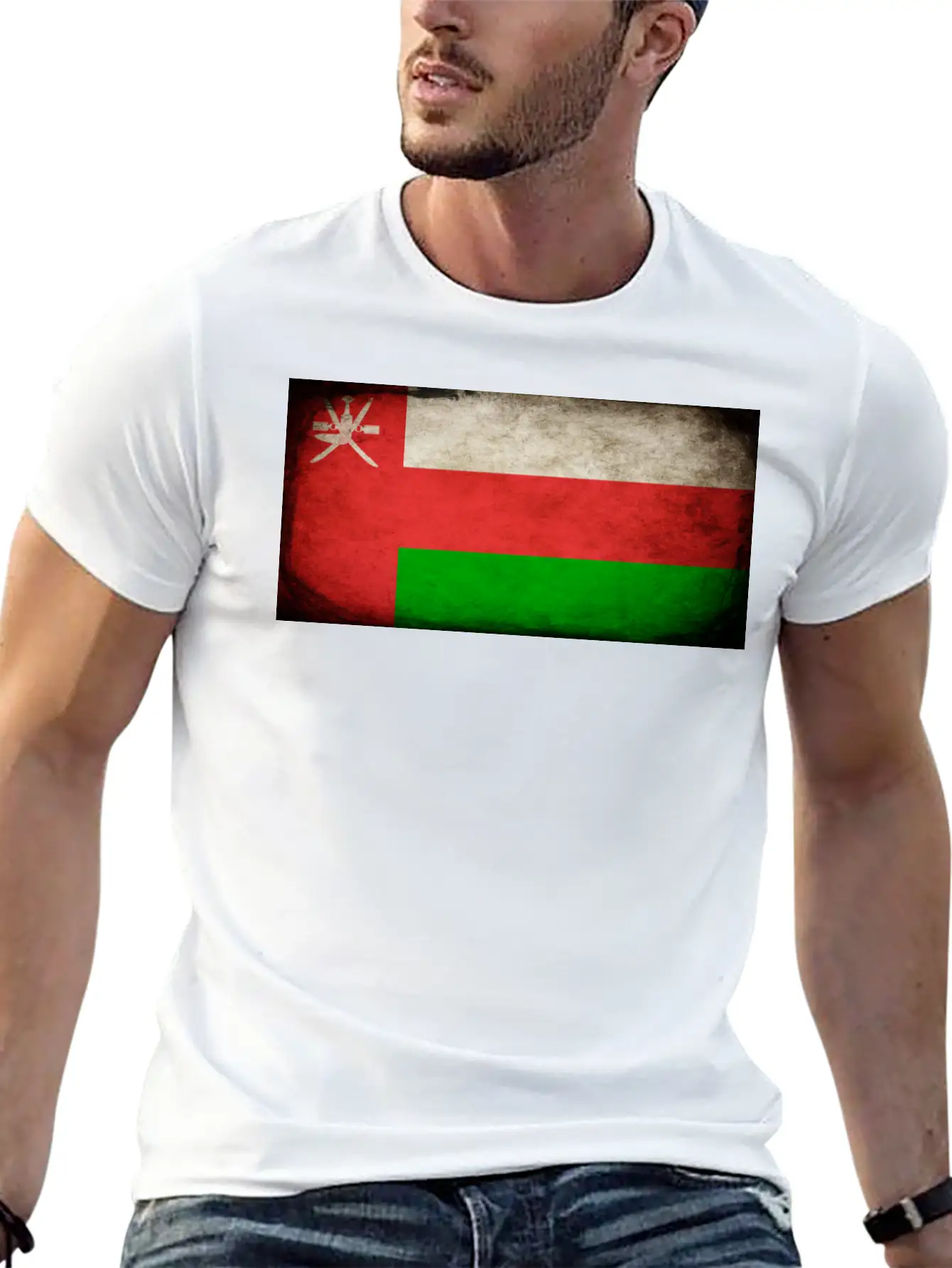Oman Flag Lightweight Cotton T-Shirt – Daily Comfort Graphic Shirt