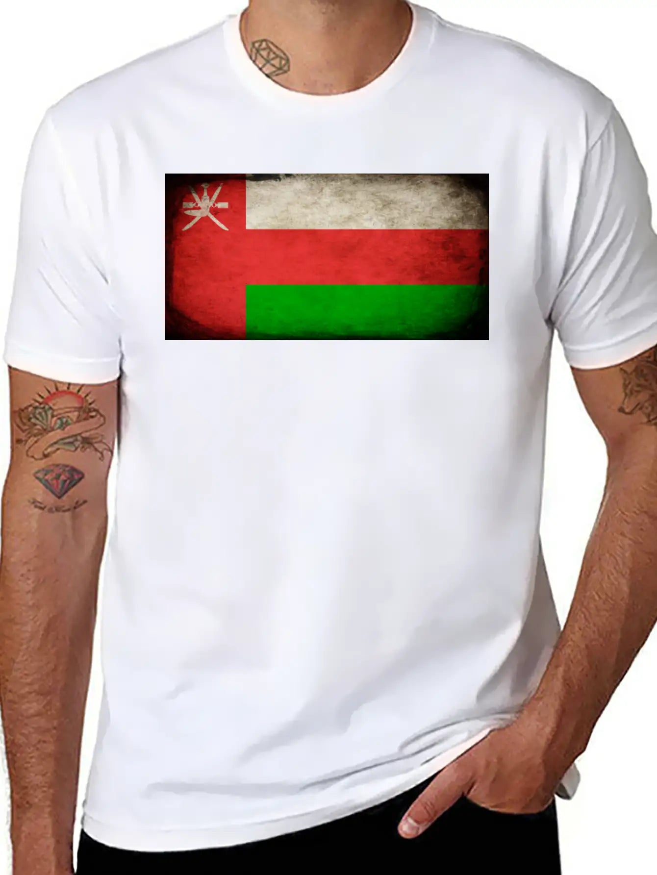 Oman Flag Lightweight Cotton T-Shirt – Daily Comfort Graphic Shirt