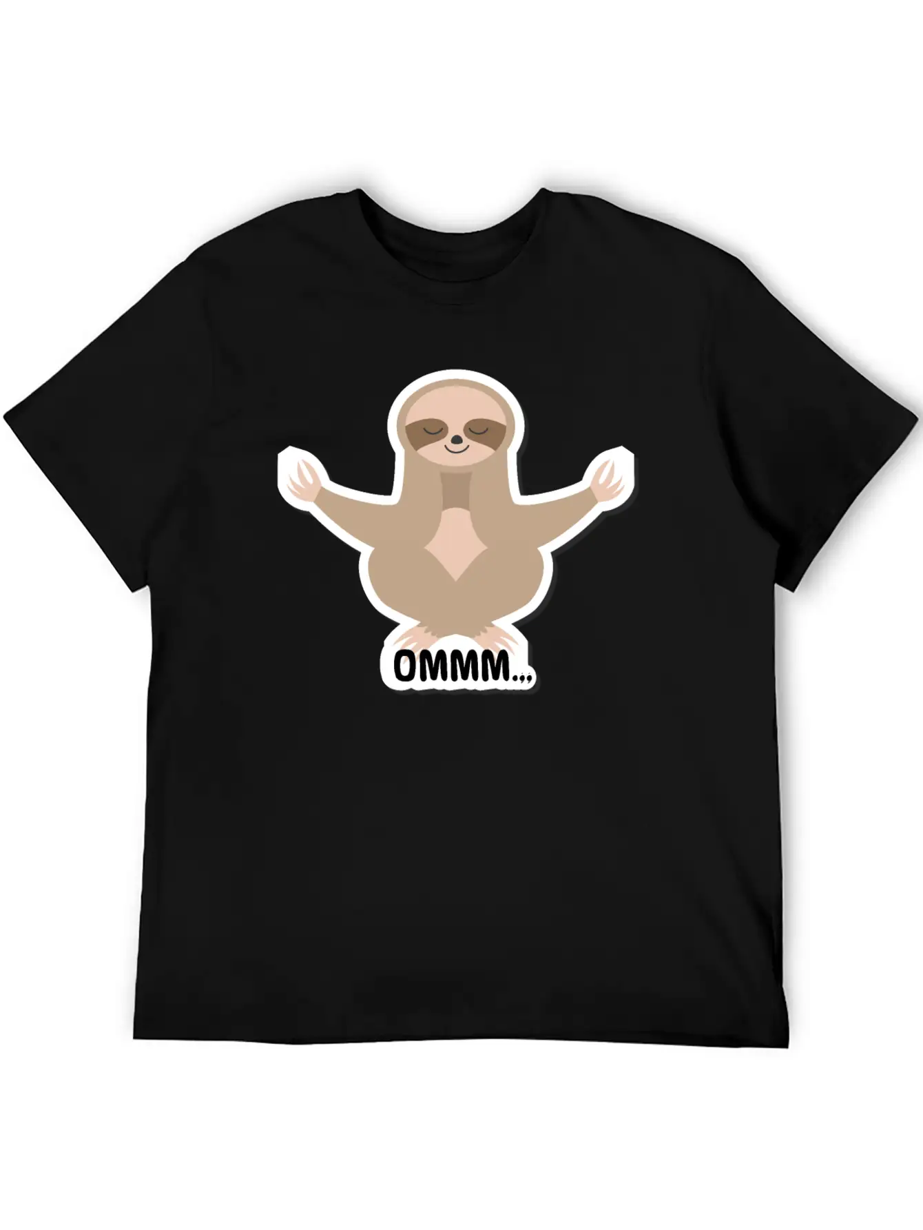 Ommm Sloth Meditating Lightweight Cotton T-Shirt – Daily Comfort Graphic Shirt