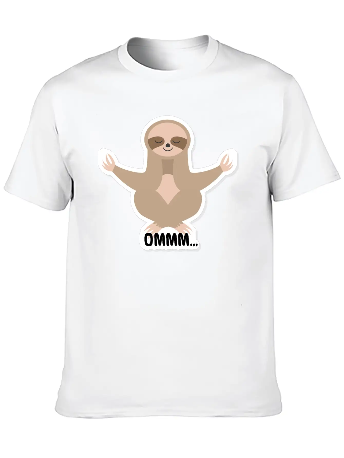 Ommm Sloth Meditating Lightweight Cotton T-Shirt – Daily Comfort Graphic Shirt