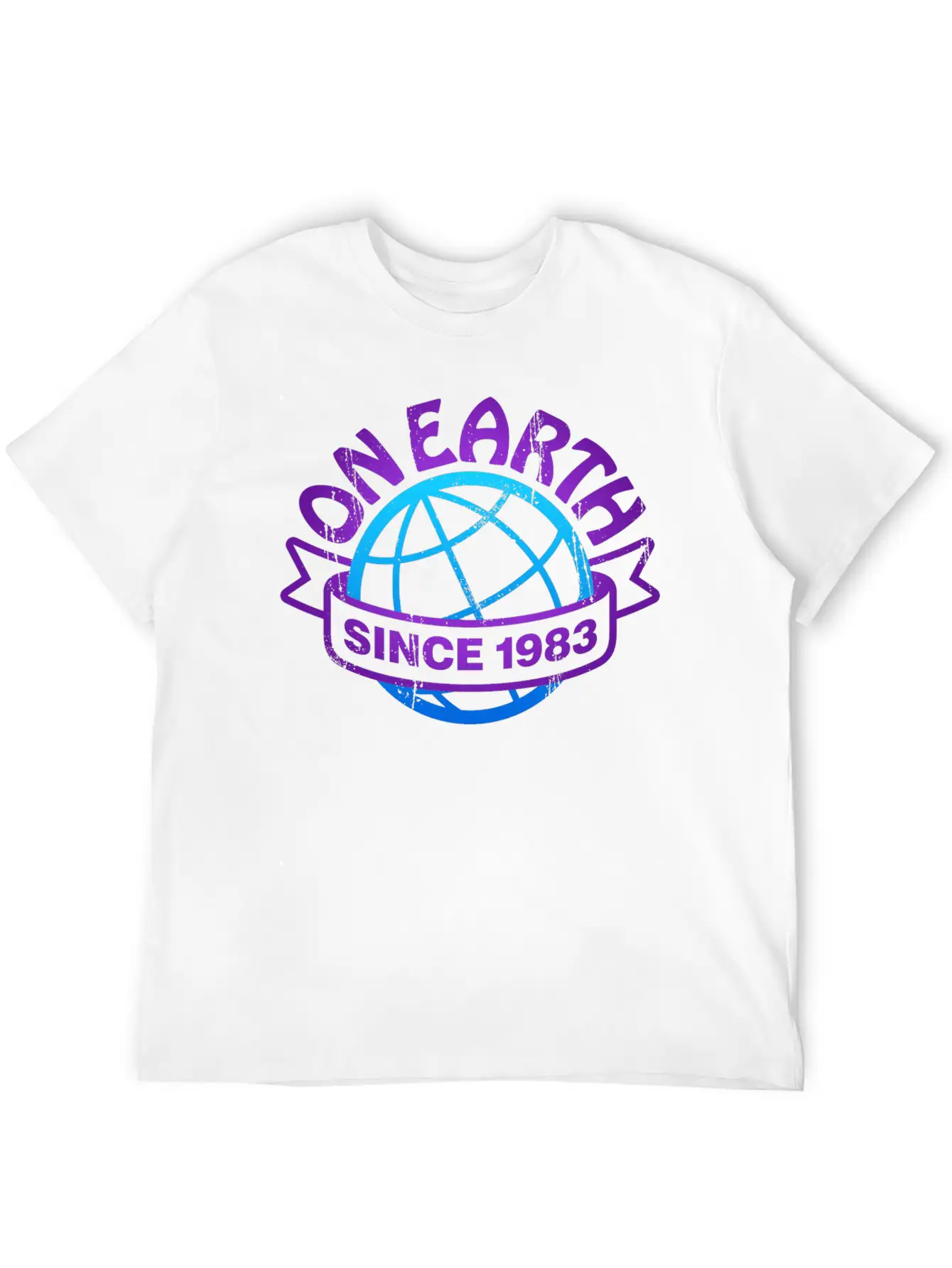 On Earth Since 1983 Lightweight Cotton T-Shirt – Daily Comfort Graphic Shirt
