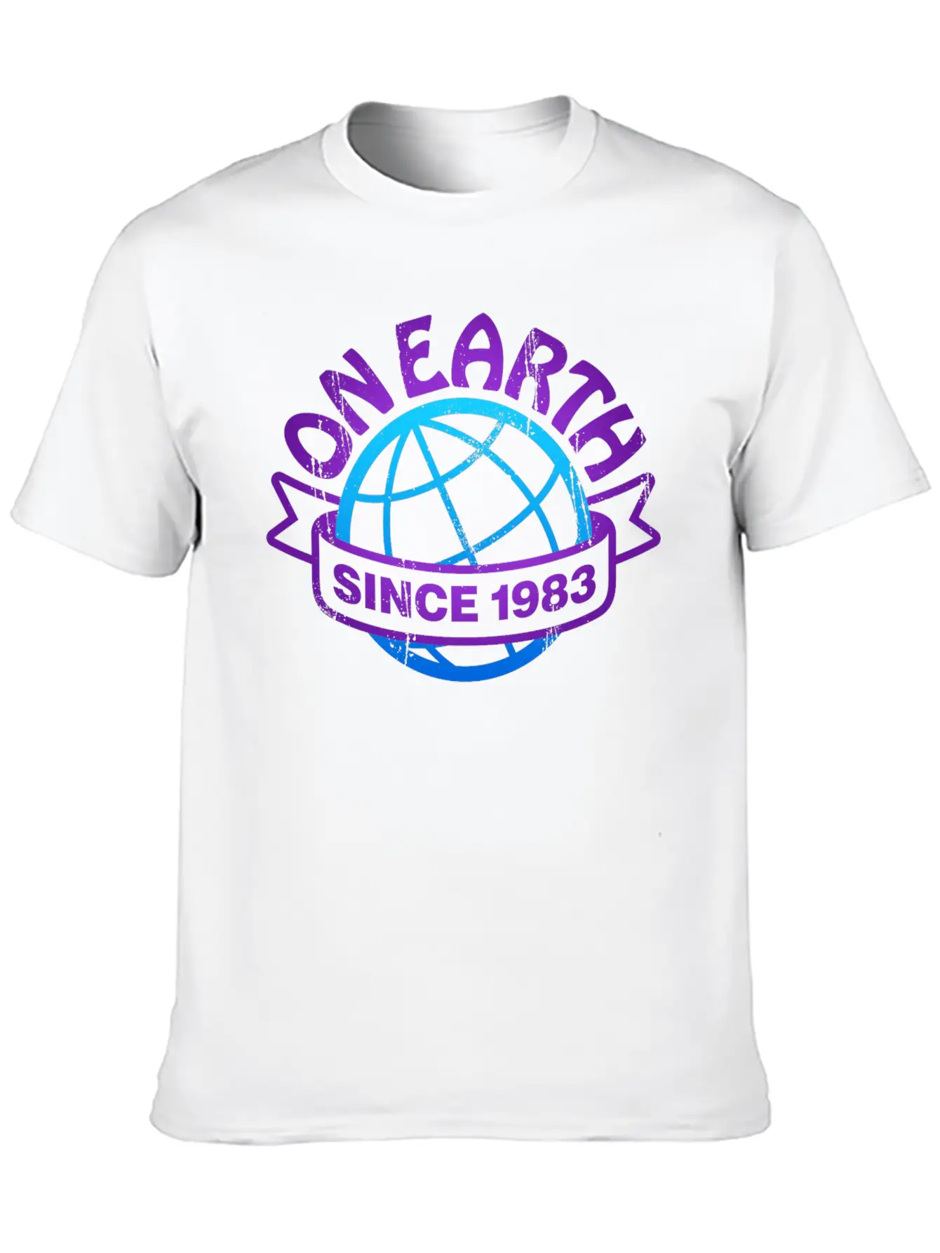 On Earth Since 1983 Lightweight Cotton T-Shirt – Daily Comfort Graphic Shirt