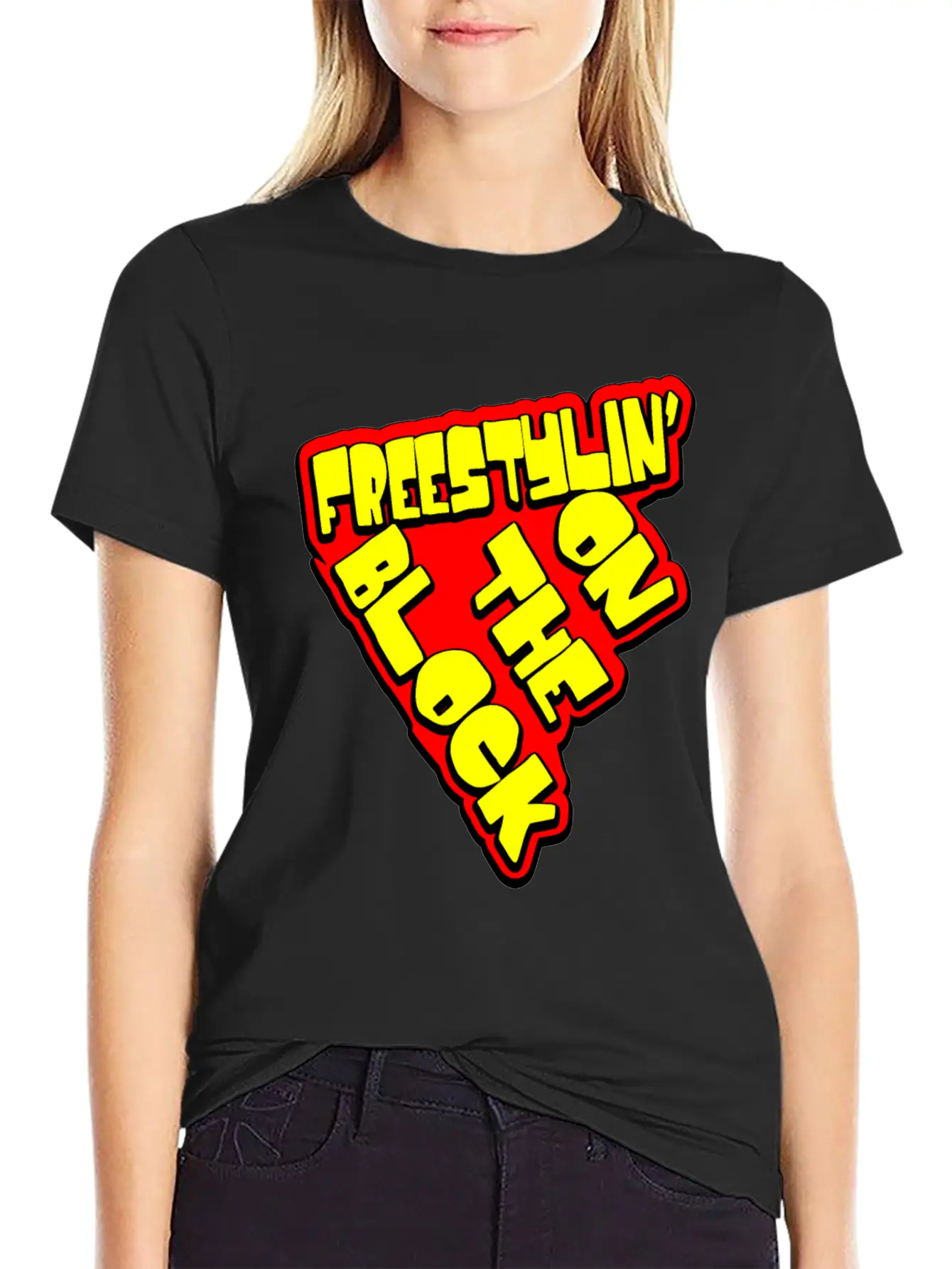 On The Block - Freestyling - Hip Hop Basic Graphic T-Shirt – Daily Comfort In Soft Cotton