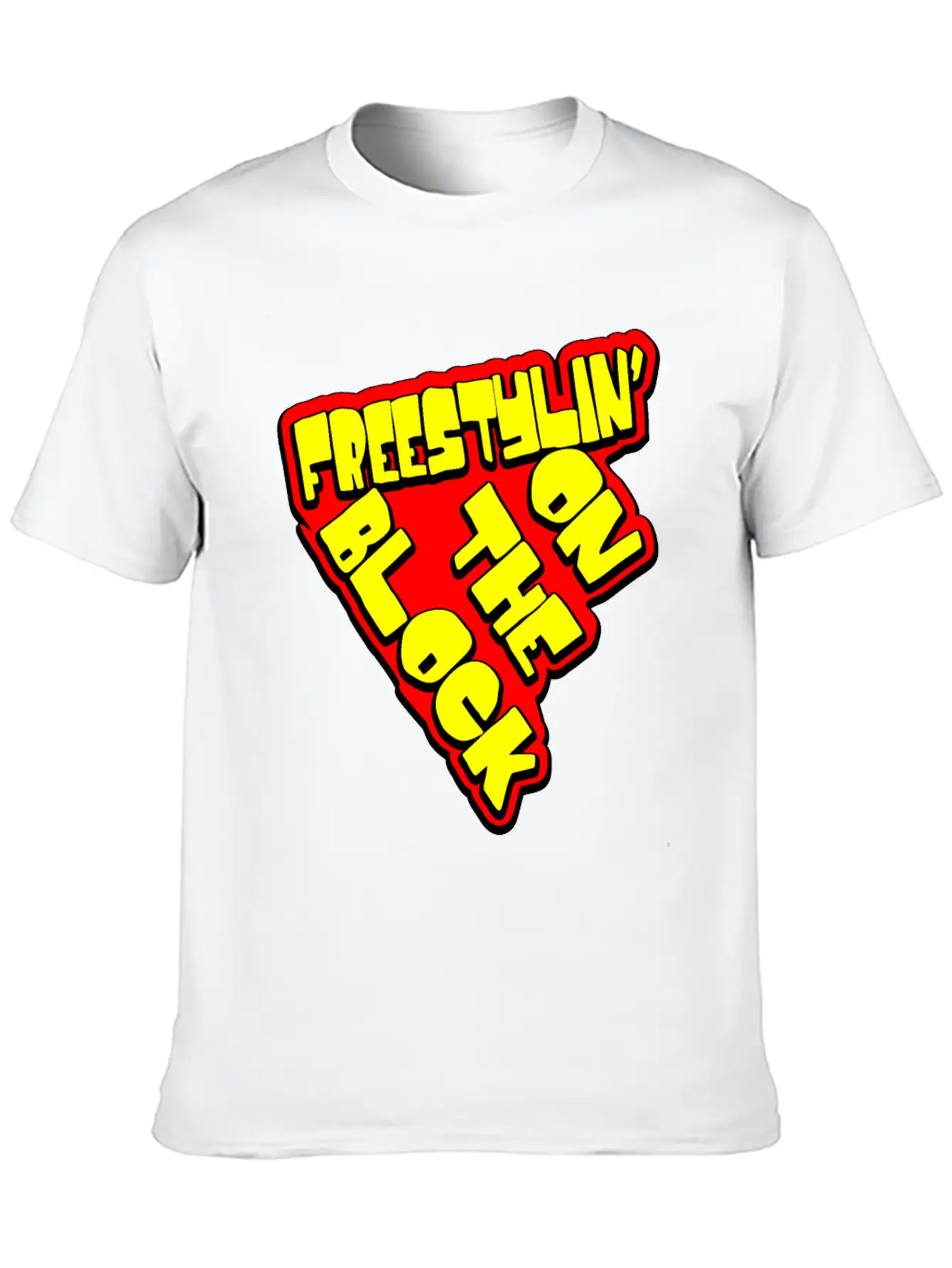 On The Block - Freestyling - Hip Hop Basic Graphic T-Shirt – Daily Comfort In Soft Cotton