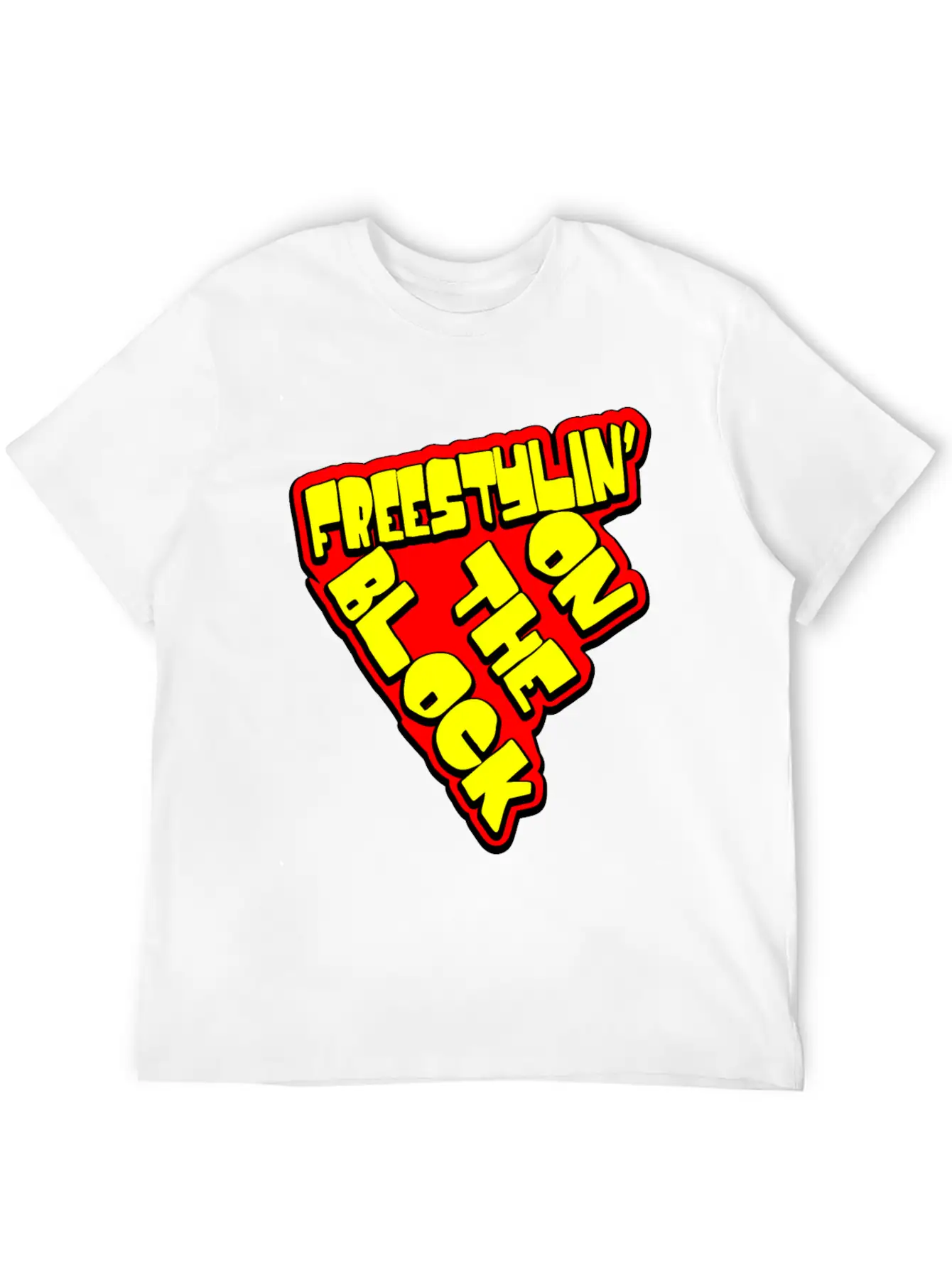 On The Block - Freestyling - Hip Hop Basic Graphic T-Shirt – Daily Comfort In Soft Cotton