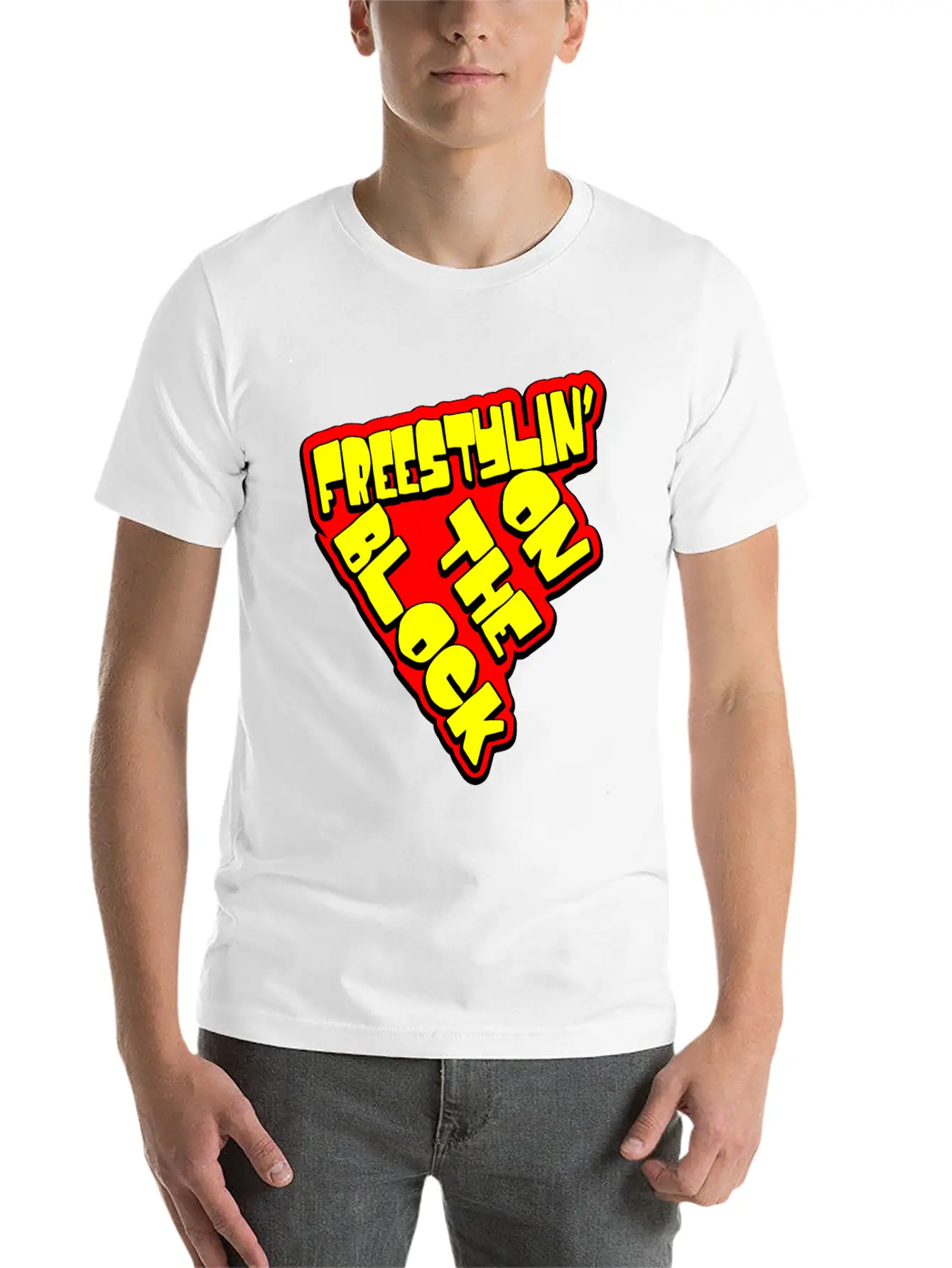 On The Block - Freestyling - Hip Hop Basic Graphic T-Shirt – Daily Comfort In Soft Cotton
