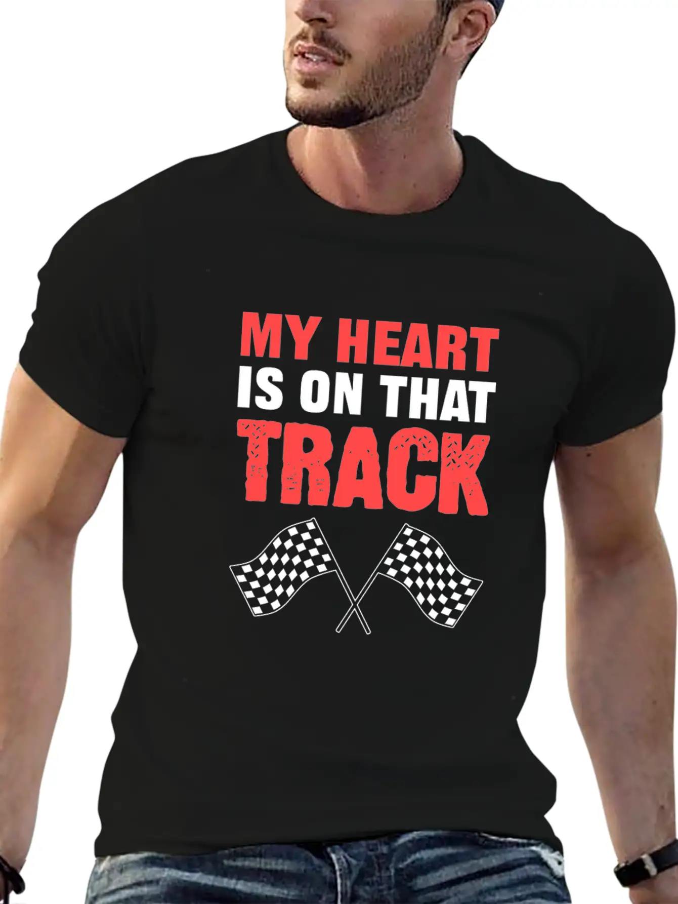 On Track Sports Person Gift Basic Graphic T-Shirt – Daily Comfort In Soft Cotton