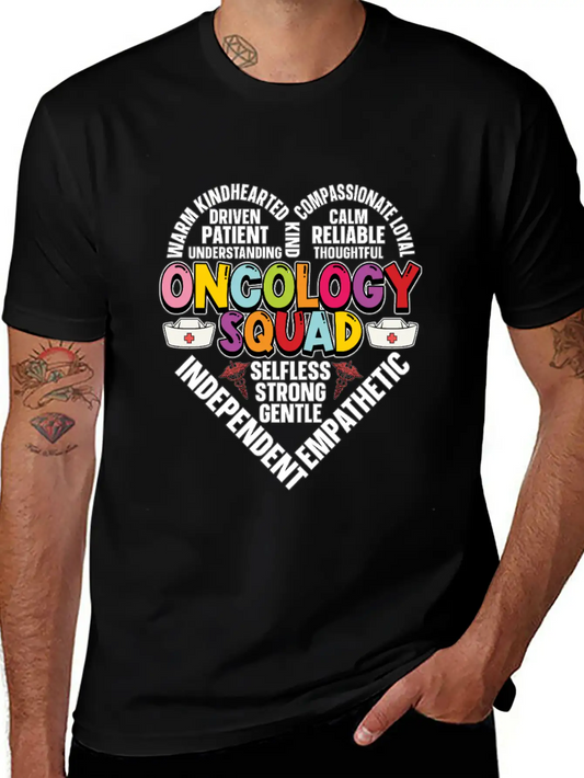 Oncology Squad Hematology Healthcare Oncologist Relaxed Everyday Tee – Lightweight And Durable Cotton