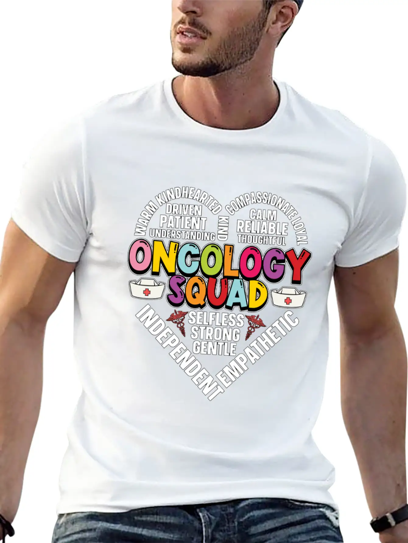 Oncology Squad Hematology Healthcare Oncologist Relaxed Everyday Tee – Lightweight And Durable Cotton