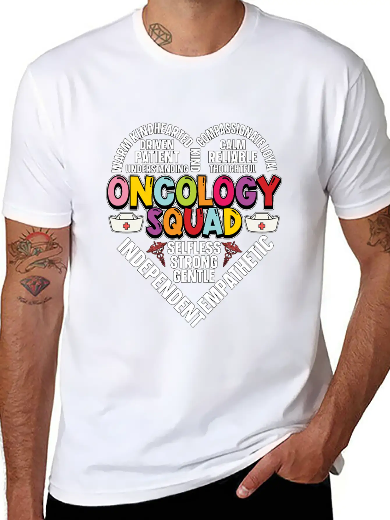 Oncology Squad Hematology Healthcare Oncologist Relaxed Everyday Tee – Lightweight And Durable Cotton