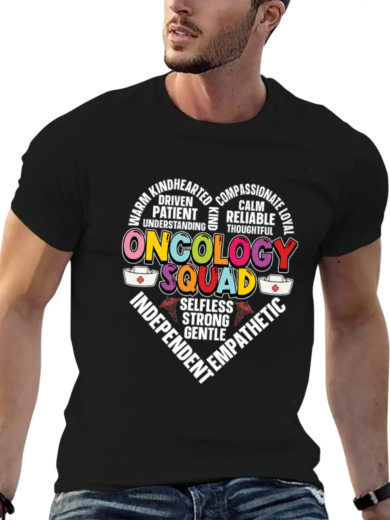 Oncology Squad Hematology Healthcare Oncologist Relaxed Everyday Tee – Lightweight And Durable Cotton