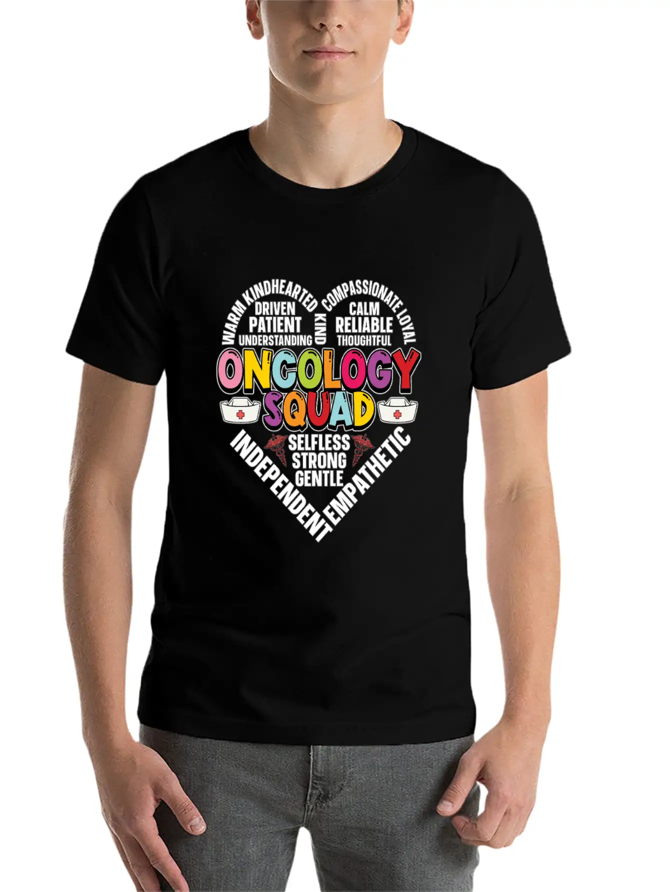 Oncology Squad Hematology Healthcare Oncologist Relaxed Everyday Tee – Lightweight And Durable Cotton