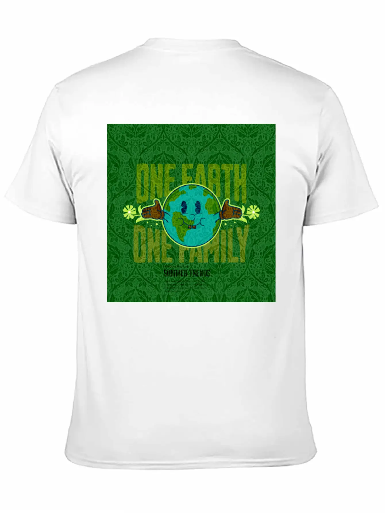 One Earth One Family (Sustainable For Earth Day) Lightweight Cotton T-Shirt – Daily Comfort Graphic Shirt