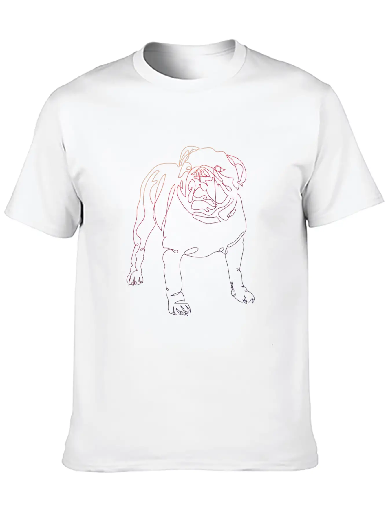 One Line Art Dog Basic Graphic T-Shirt – Daily Comfort In Soft Cotton