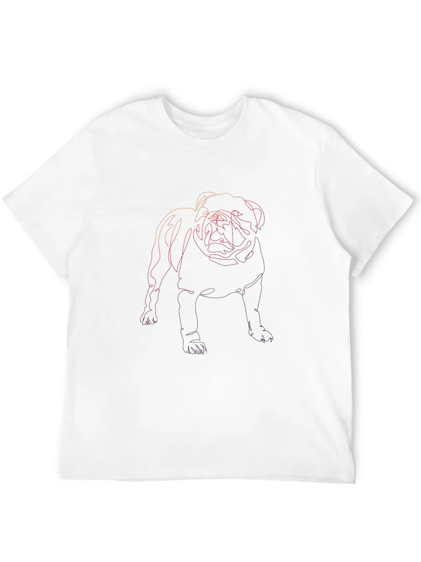 One Line Art Dog Basic Graphic T-Shirt – Daily Comfort In Soft Cotton
